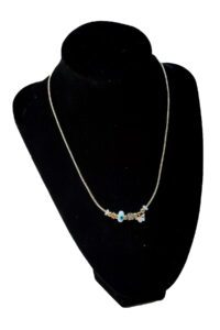 Toptan Altın Renk Beyaz Kelebek Pandora  Model Zirkon Kolye  - 2766