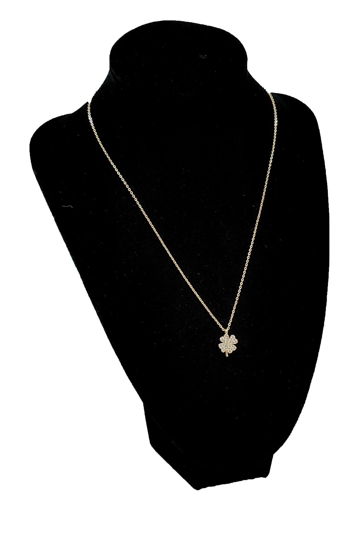 Toptan Altın Renk Yonca Model Zirkon Kolye - 2733 4 Toptan Altın Renk Yonca Model Zirkon Kolye - 2733 - Görsel 2