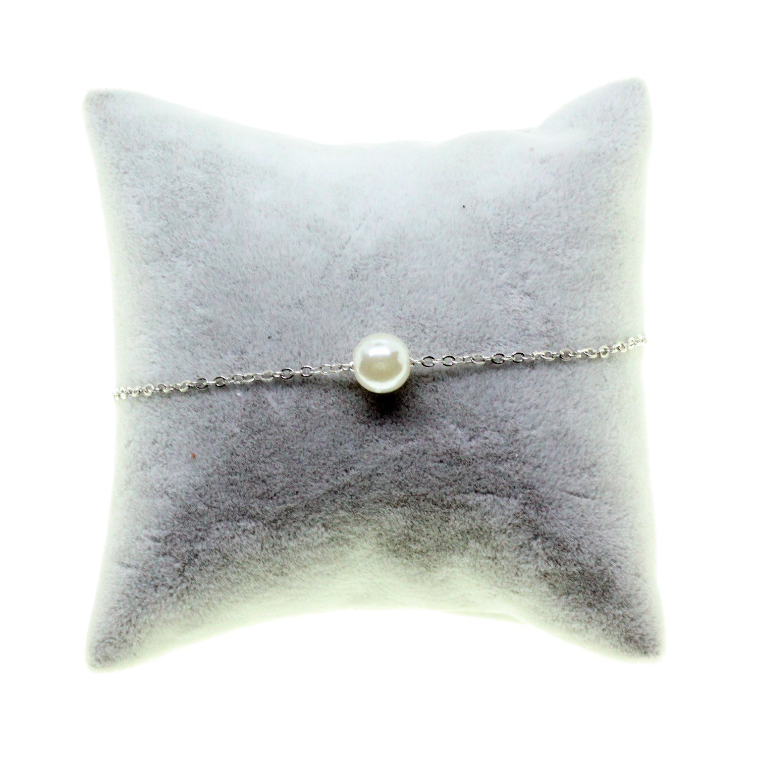 Toptan Gümüş Renk Sf Zincir İncili Bijuteri Bileklik - 2873 4 Toptan Gümüş Renk Sf Zincir İncili Bijuteri Bileklik - 2873 - Görsel 2