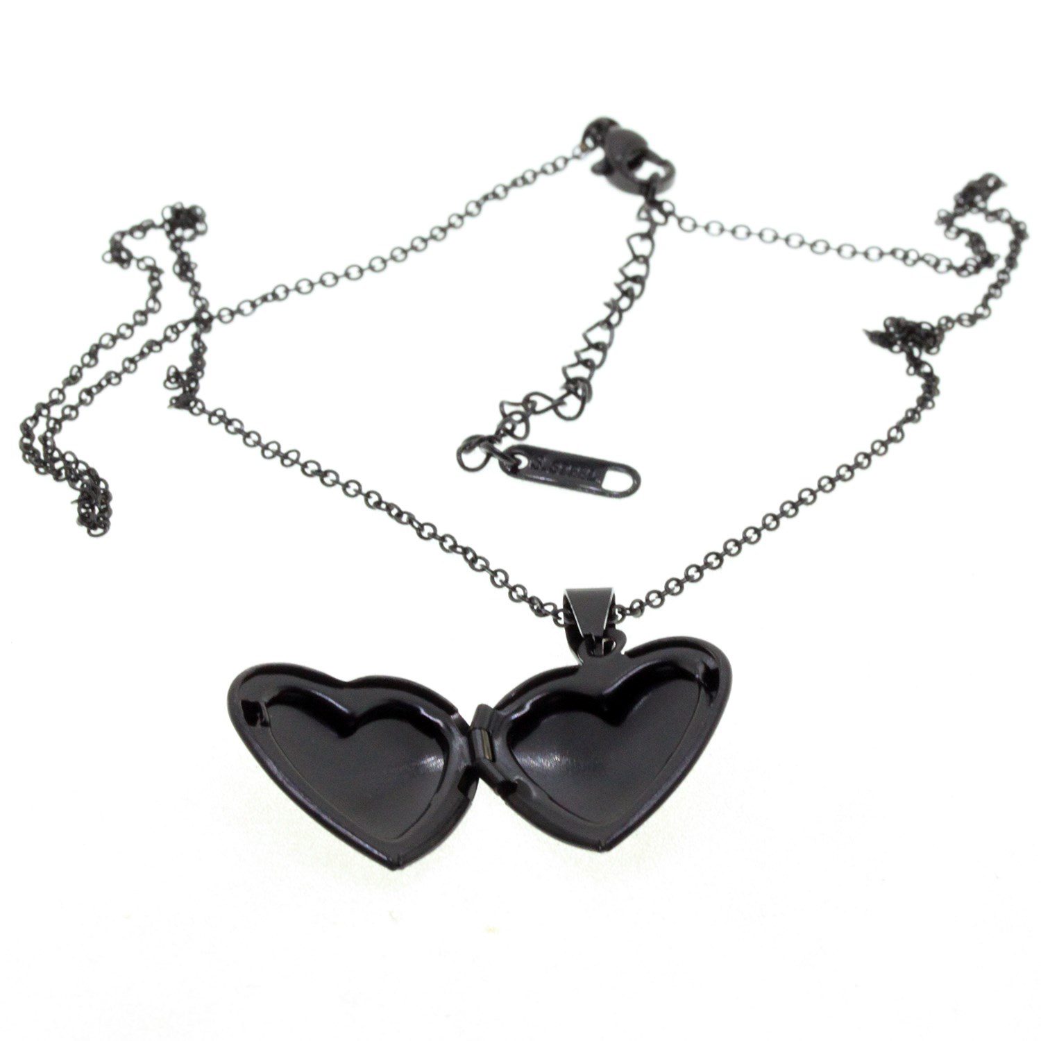 Toptan Siyah Renk Kalp Açılan Çerçeve Kapaklı Çelik Kolye - 2460 6 Toptan Siyah Renk Kalp Açılan Çerçeve Kapaklı Çelik Kolye - 2460 - Görsel 4