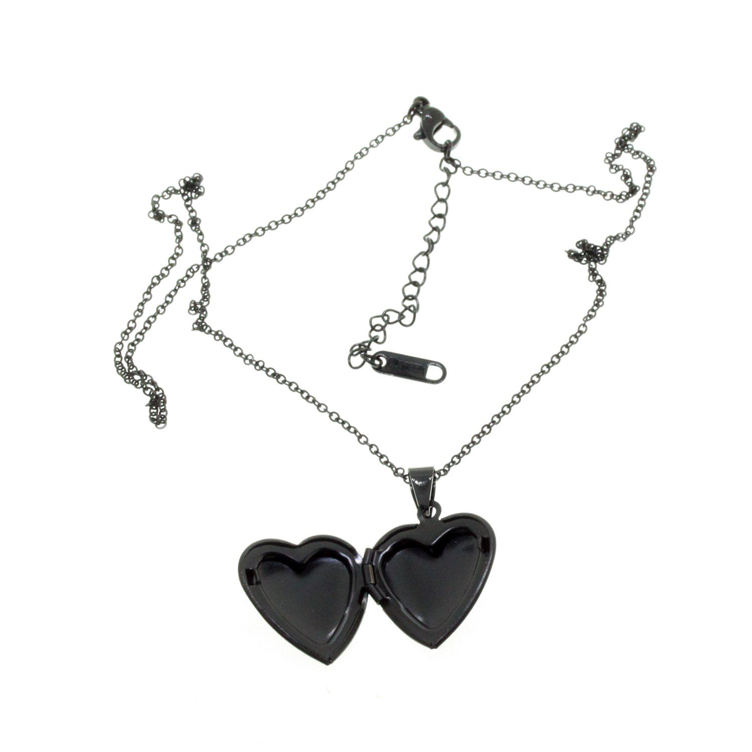 Toptan Siyah Renk Kalp Açılan Çerçeve Kapaklı Çelik Kolye - 2460 4 Toptan Siyah Renk Kalp Açılan Çerçeve Kapaklı Çelik Kolye - 2460 - Görsel 2