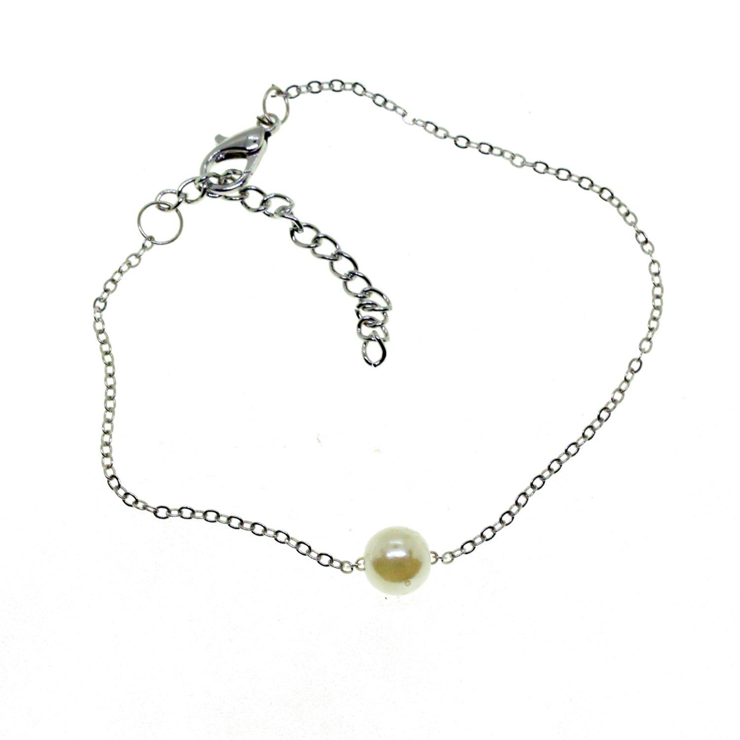 Toptan Gümüş Renk Sf Zincir İncili Bijuteri Bileklik - 2873 5 Toptan Gümüş Renk Sf Zincir İncili Bijuteri Bileklik - 2873 - Görsel 3