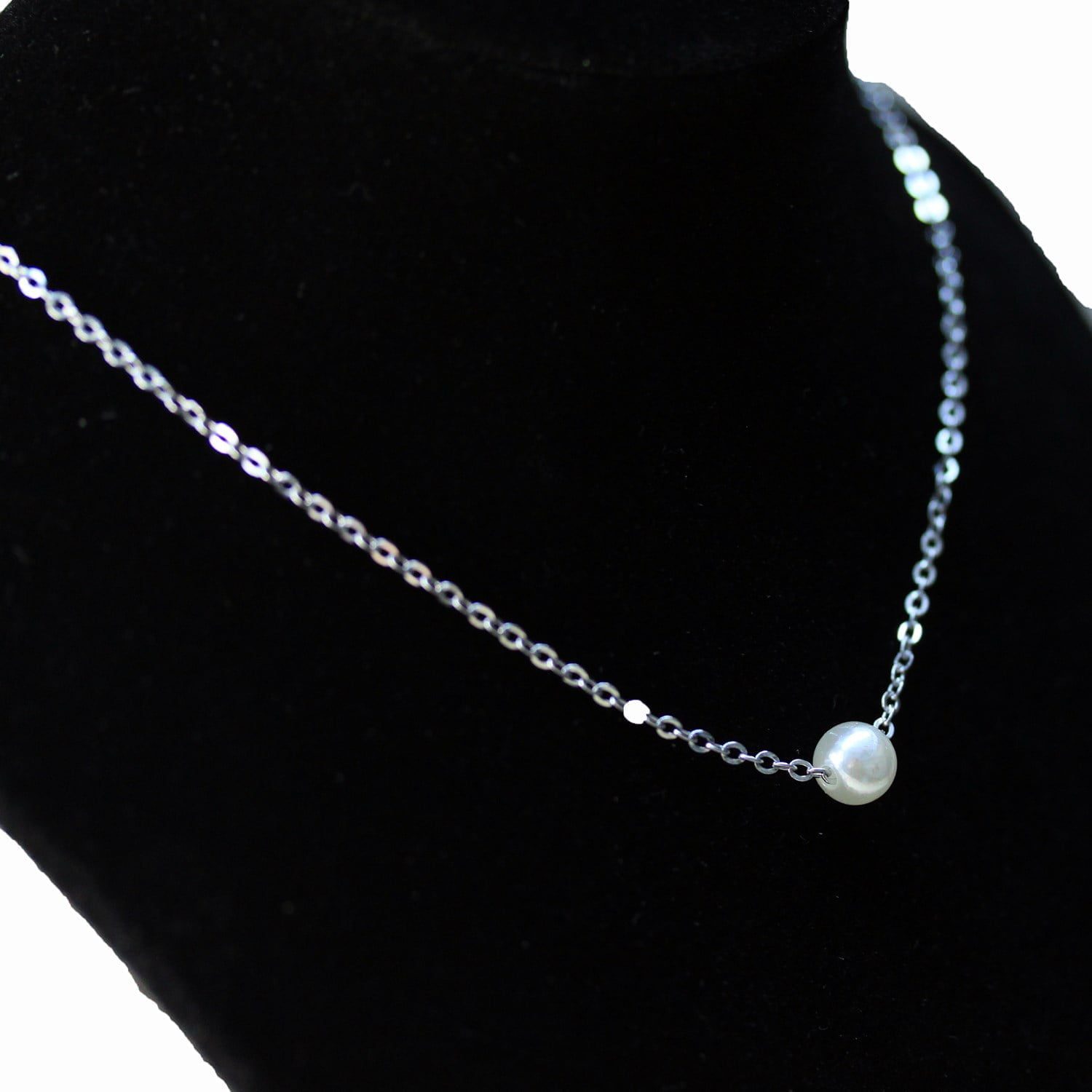 Toptan Gümüş Renk Sf Zincir İnci Detaylı Çelik Kolye - 2906 3 Toptan Gümüş Renk Sf Zincir İnci Detaylı Çelik Kolye - 2906