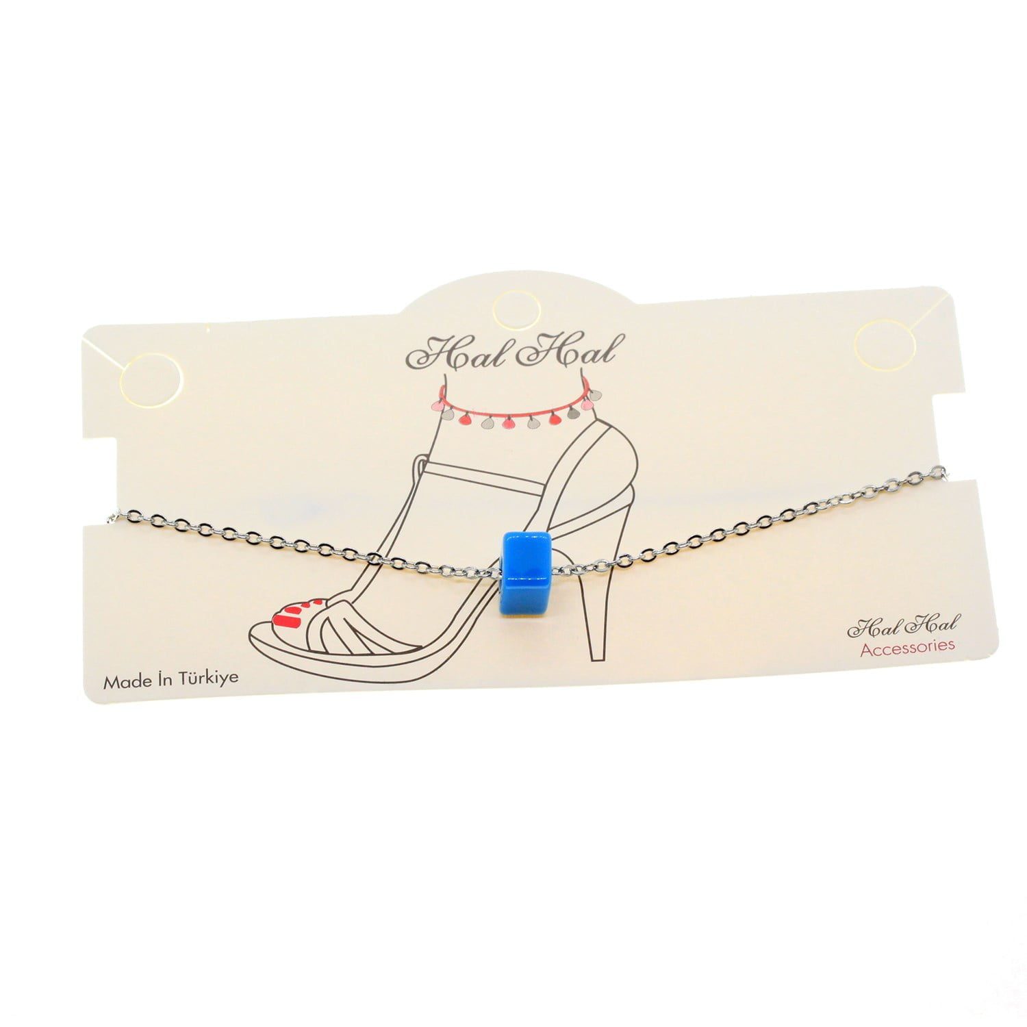 Toptan Gümüş Renk Sf Zincir Bodrum Boncuk Detaylı Çelik Halhal - 2904 3 Toptan Gümüş Renk Sf Zincir Bodrum Boncuk Detaylı Çelik Halhal - 2904