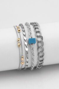 Toptan Gümüş Renk Kombin Dorika Bileklik 10 Lu Yüzük Kalp Sf Kolye Kartier Tırtıl Kılçık Bileklik- 2912 8 831284a937064b5890b9fb489e8c1830-toptan taki