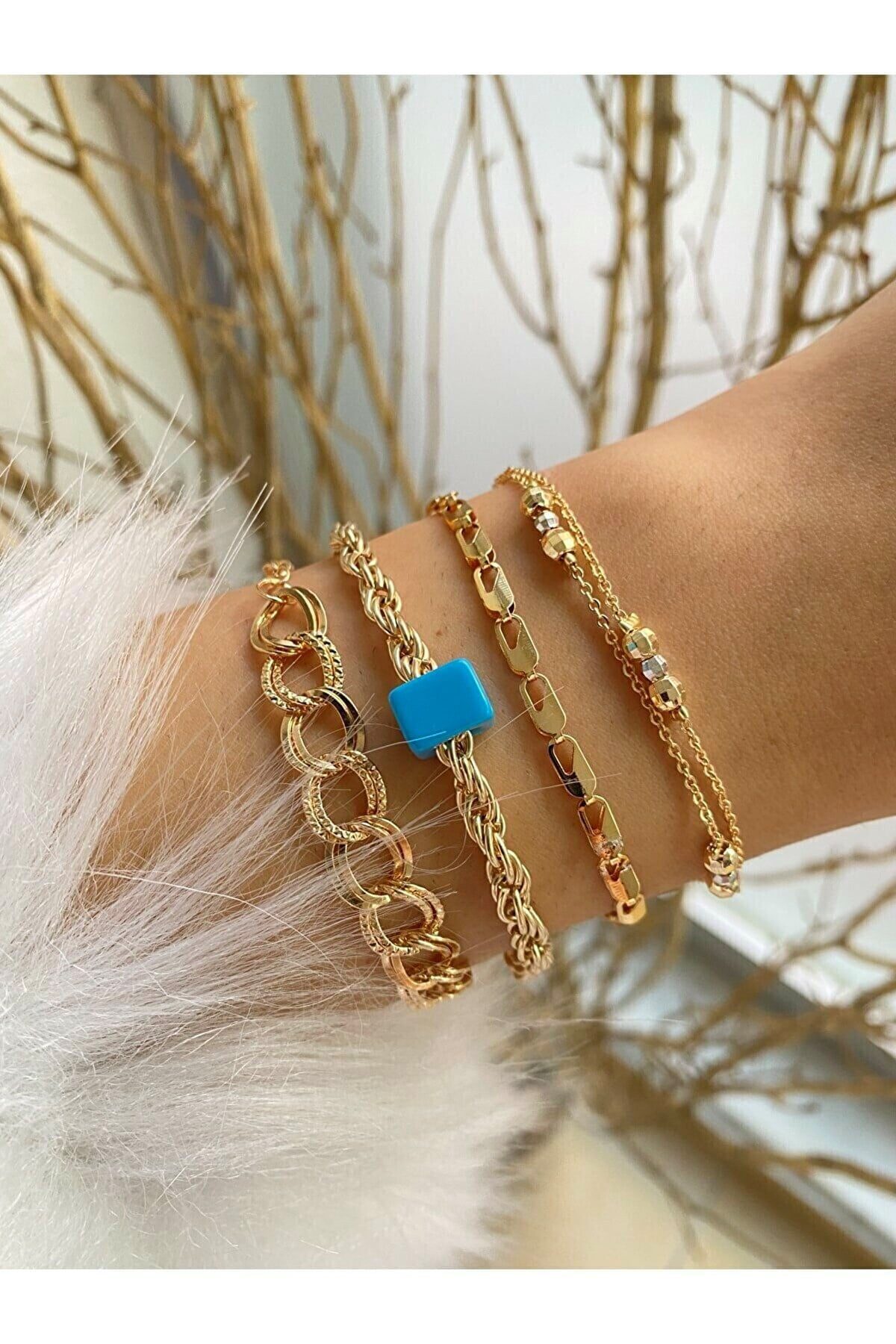 Toptan Altın Renk Kombin Dorika Bileklik 10 Lu Yüzük Kalp Sf Kolye Kartier Tırtıl Kılçık Bileklik- 2911 4 Toptan Altın Renk Kombin Dorika Bileklik 10 Lu Yüzük Kalp Sf Kolye Kartier Tırtıl Kılçık Bileklik- 2911 - Görsel 2