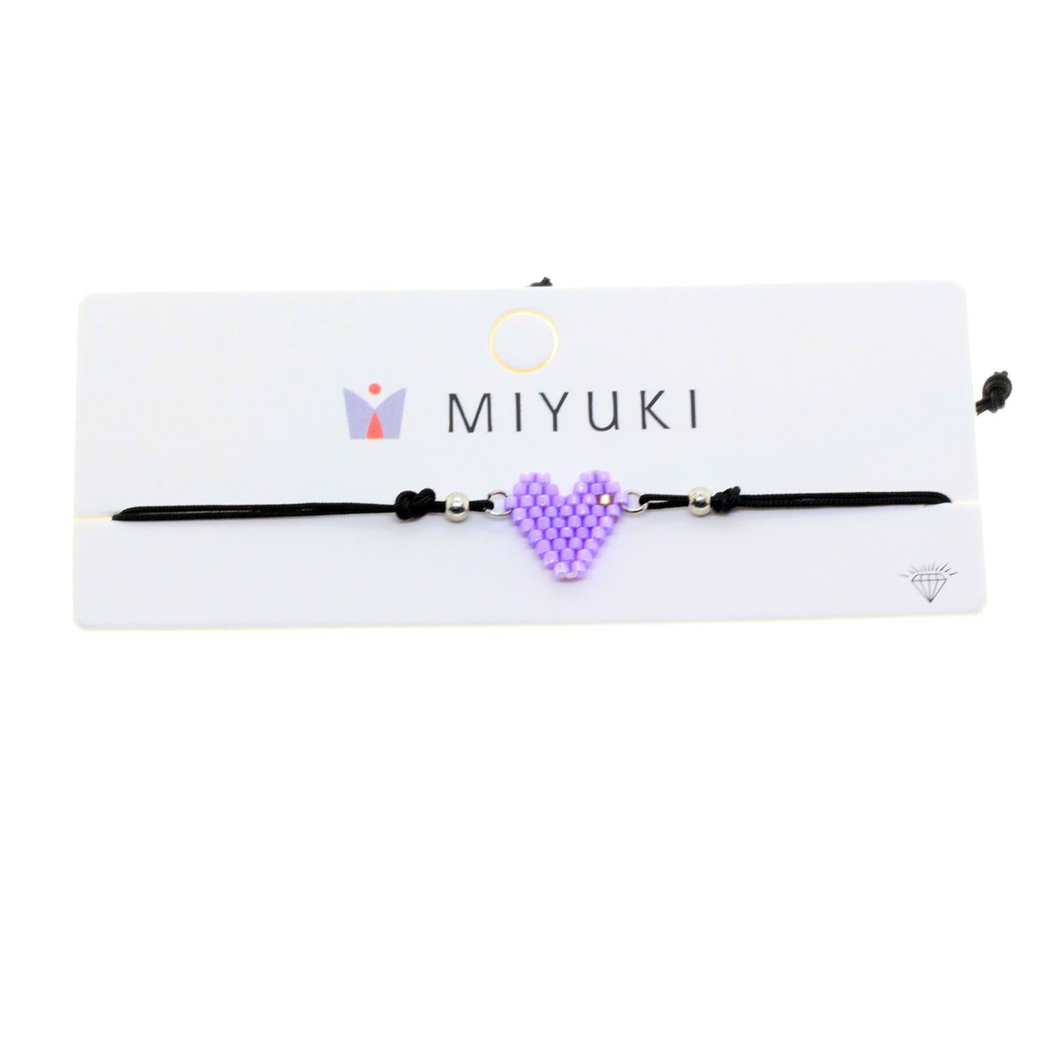 Toptan Altın Renk Mor Kalp Model Miyuki Bileklik - 2939 3 Toptan Altın Renk Mor Kalp Model Miyuki Bileklik - 2939