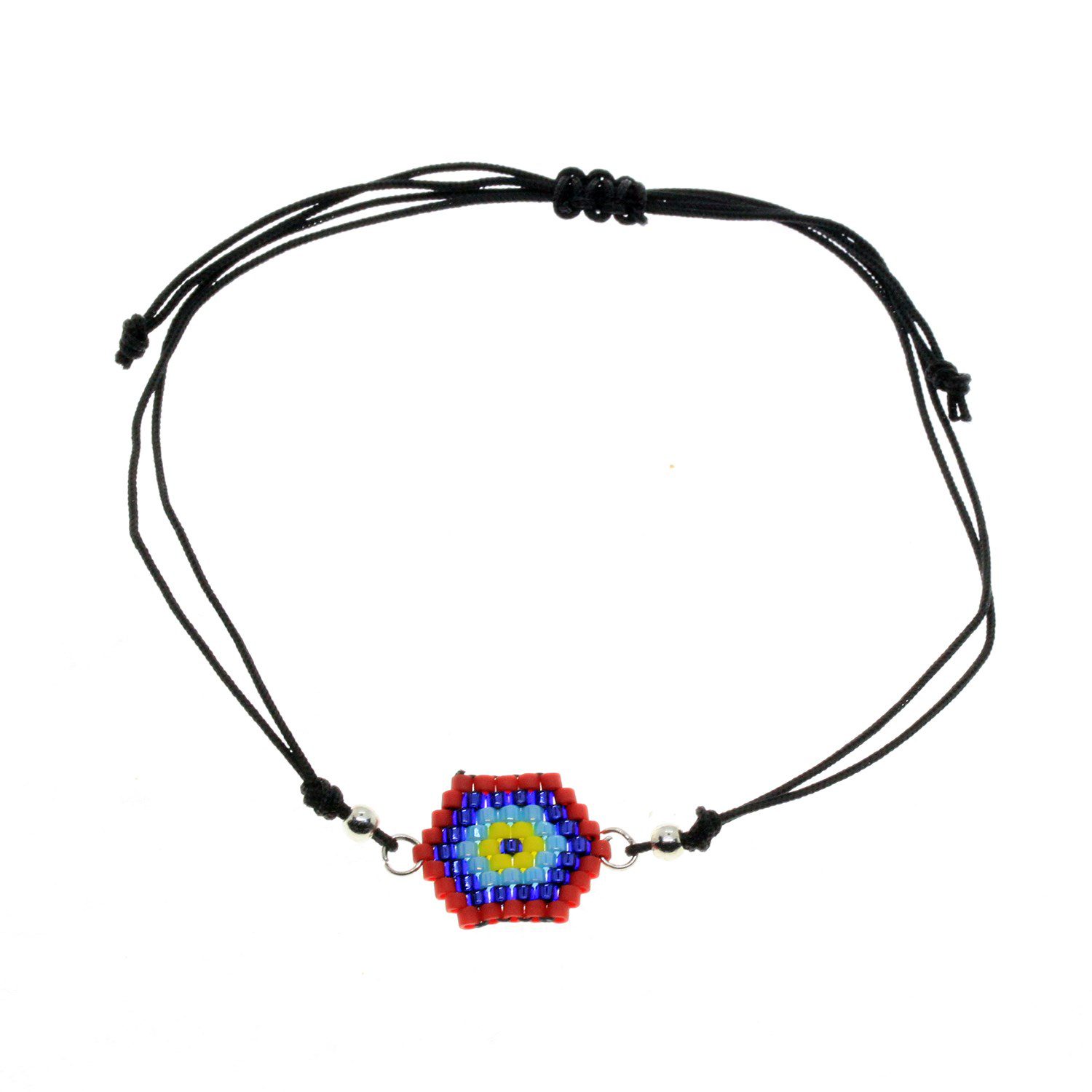 Toptan Altın Renk Kırmızı Mavi Göz Model Miyuki Bileklik - 2945 3 Toptan Altın Renk Kırmızı Mavi Göz Model Miyuki Bileklik - 2945