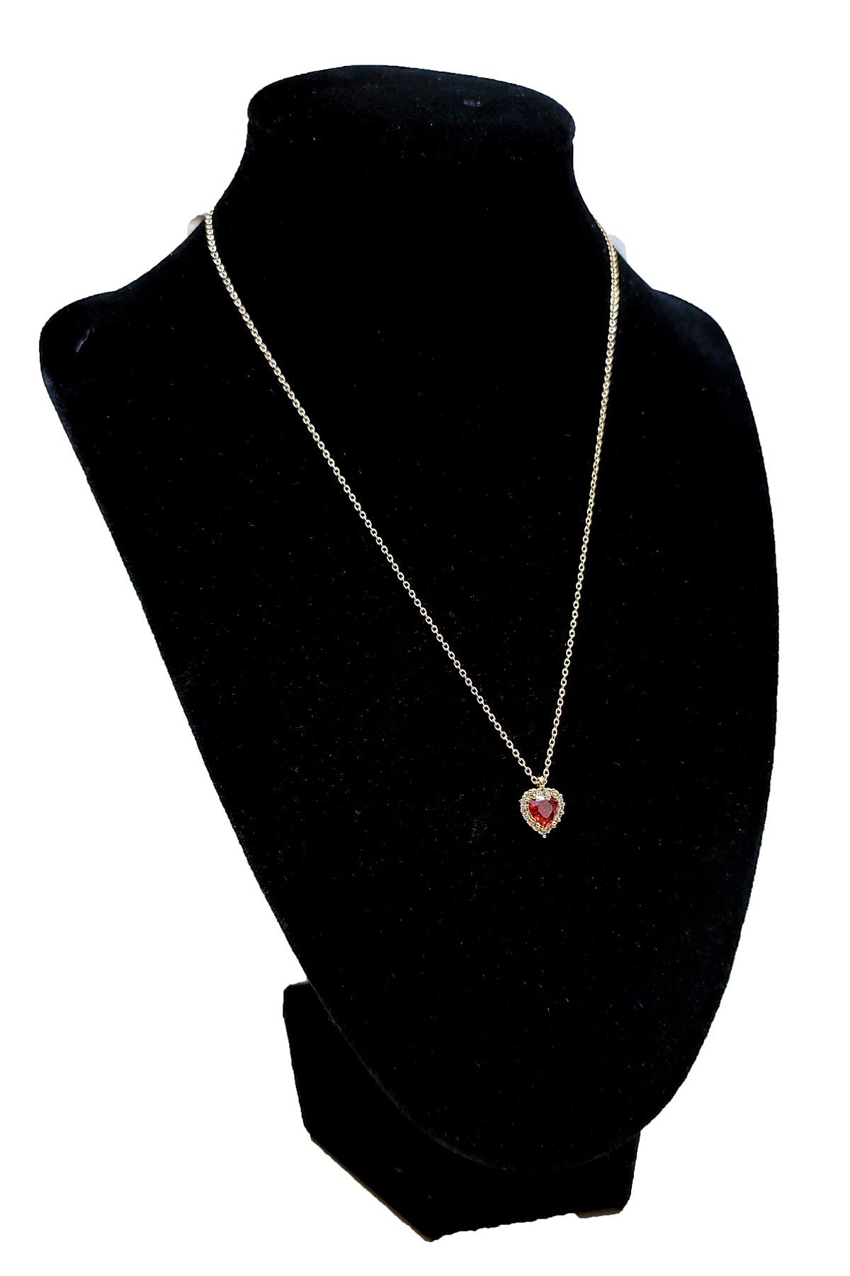 Toptan Altın Renk Kırmızı Taş Pandora Kalp Model Zirkon Kolye - 2739 4 Toptan Altın Renk Kırmızı Taş Pandora Kalp Model Zirkon Kolye - 2739 - Görsel 2