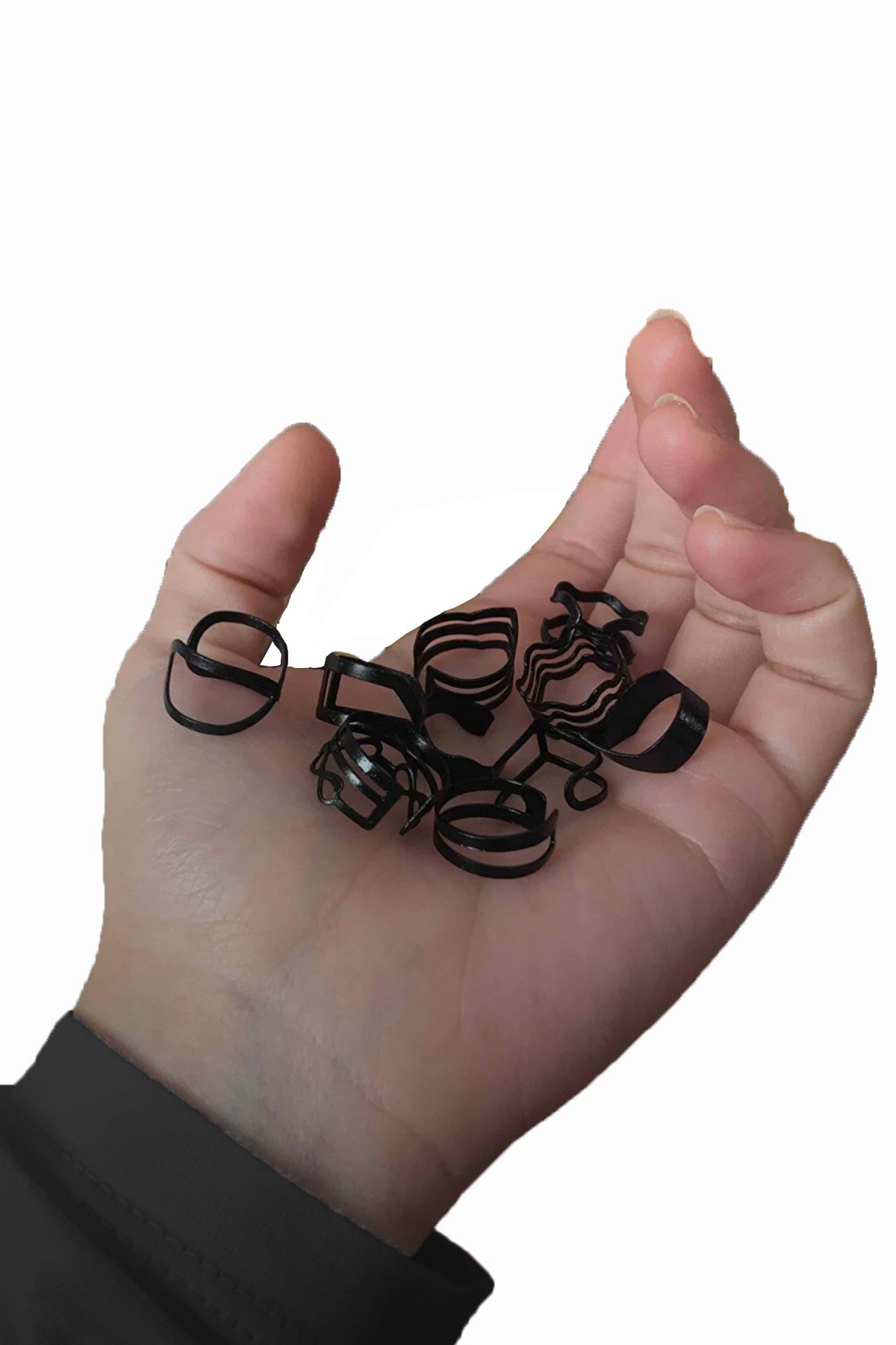 Toptan Kadın 10'lu Siyah Kombin Eklem Yüzük Seti - 2898 4 Toptan Kadın 10'lu Siyah Kombin Eklem Yüzük Seti - 2898 - Görsel 2