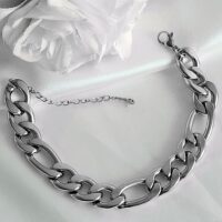 Alternative view of Toptan Gümüş Renk Şavin Kuşgözü Unisex Erkek Çelik Bileklik -  3010