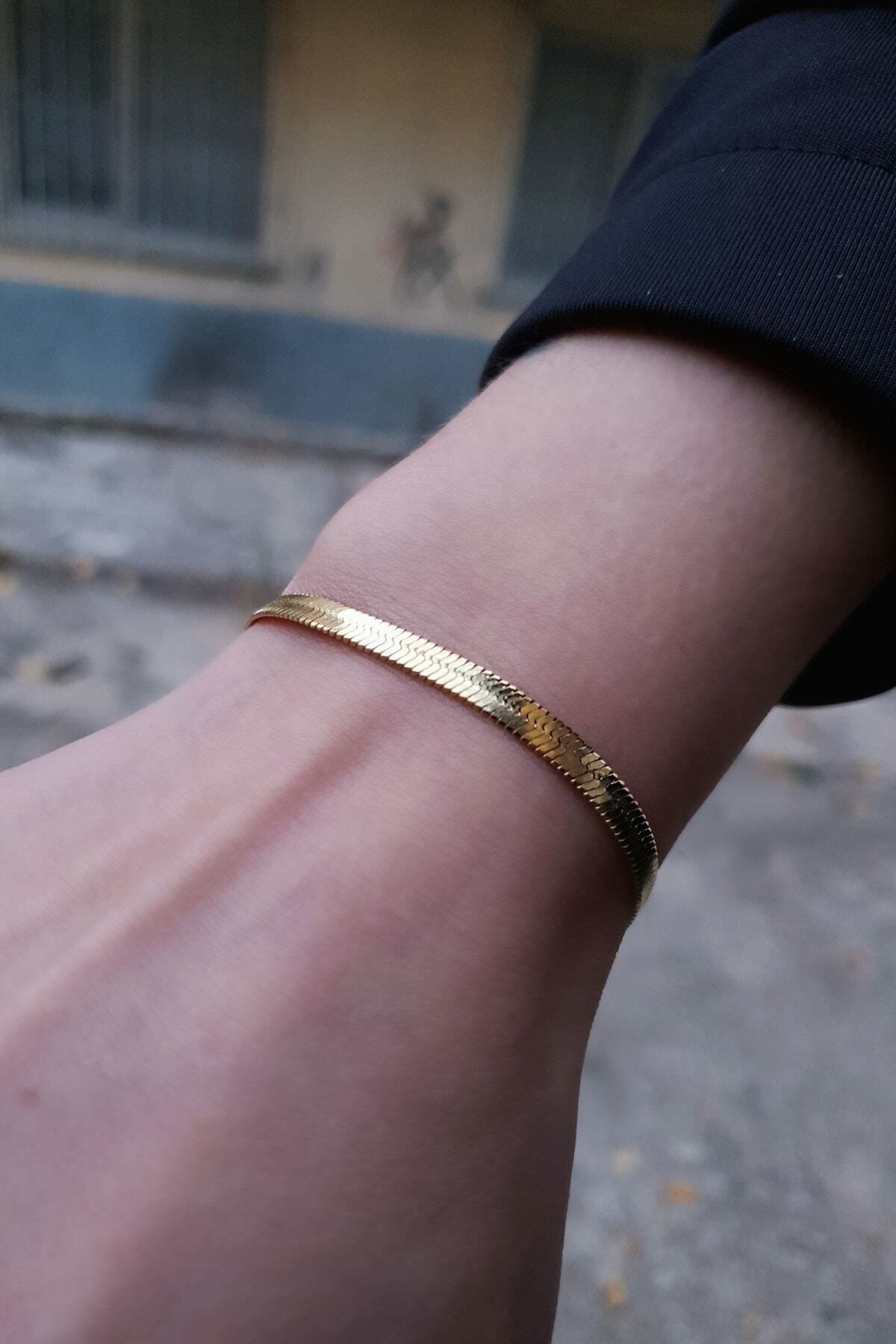 Toptan Altın Renk Unisex 4mm İtalyan Bileklik Vip Kararmaz Solmaz Çelik Bileklik - 217 5 Toptan Altın Renk Unisex 4mm İtalyan Bileklik Vip Kararmaz Solmaz Çelik Bileklik - 217 - Görsel 3