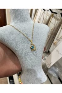 Toptan Altın Renk Singapur Zincirde Ay Ve Gezegen Model Zirkon Taşlı Vip Solmaz Kararmaz Çelik Kolye- 3055