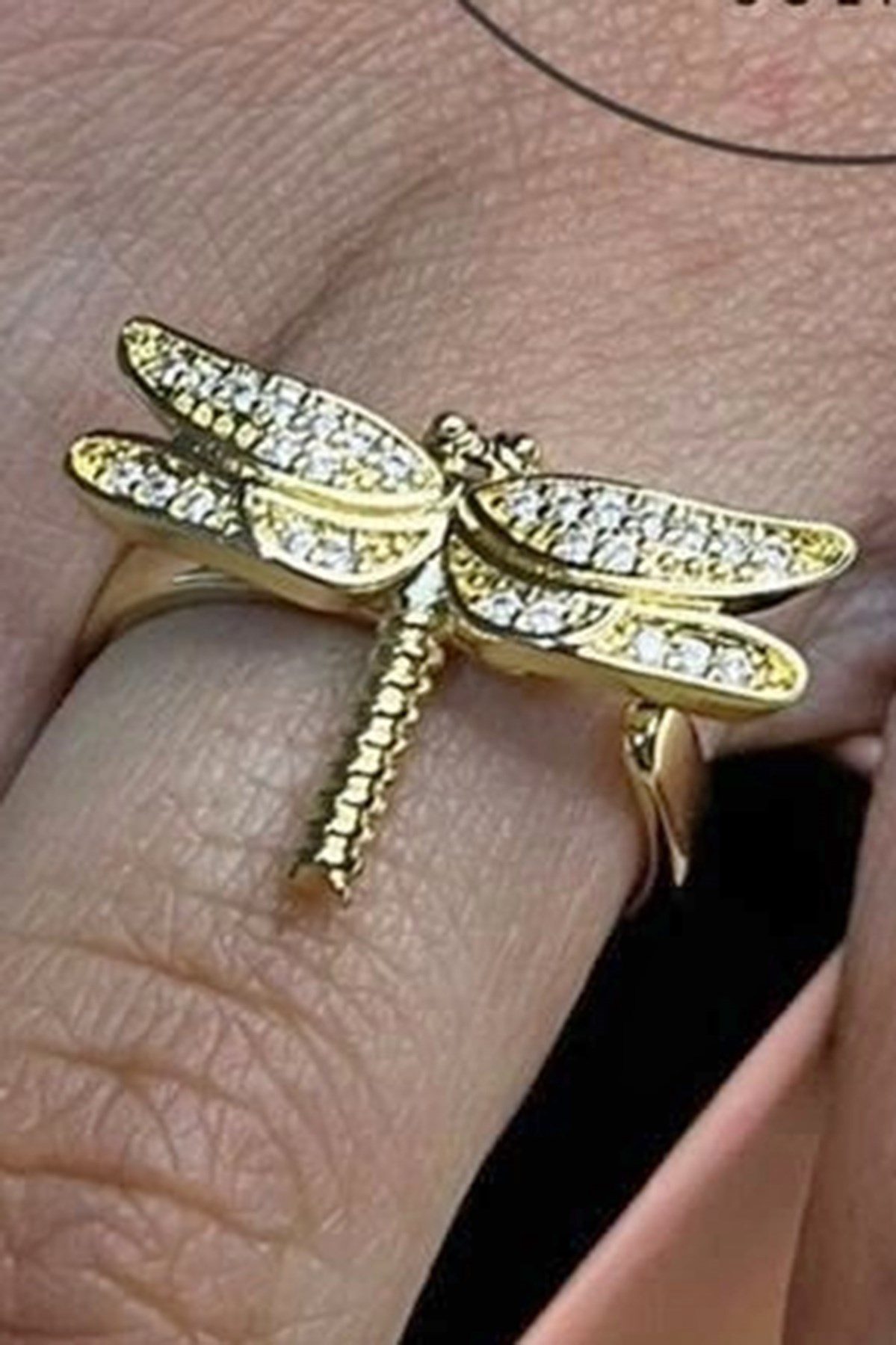 Toptan Altın Renk Yusufçuk Zirkon Taşlı Model Ayarlanabilir Çelik Yüzük - 3112 3 Toptan Altın Renk Yusufçuk Zirkon Taşlı Model Ayarlanabilir Çelik Yüzük - 3112