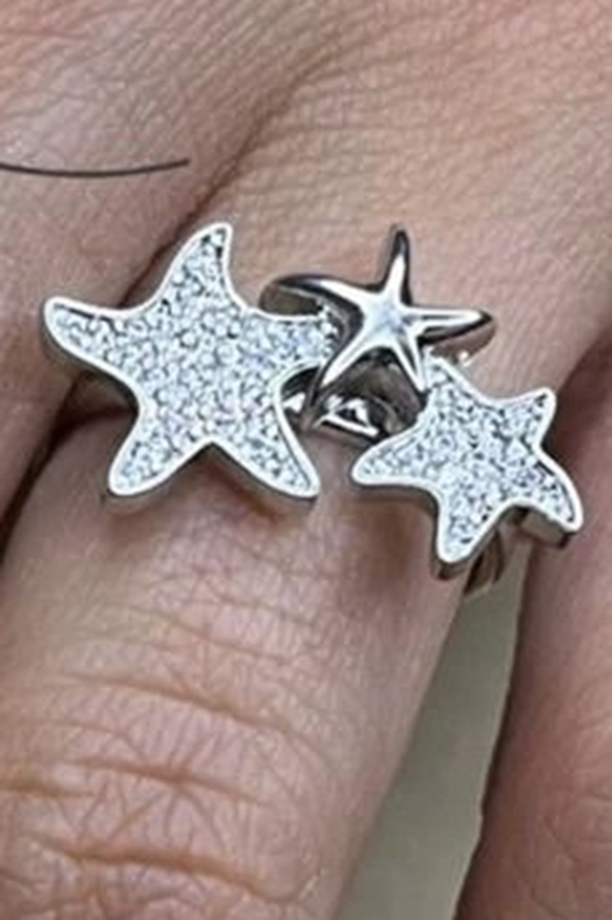 Toptan Gümüş Renk Üç Yıldız Model Zirkon Taşlı Ayarlanabilir vip Çelik Yüzük - 3082 3 Toptan Gümüş Renk Üç Yıldız Model Zirkon Taşlı Ayarlanabilir vip Çelik Yüzük - 3082