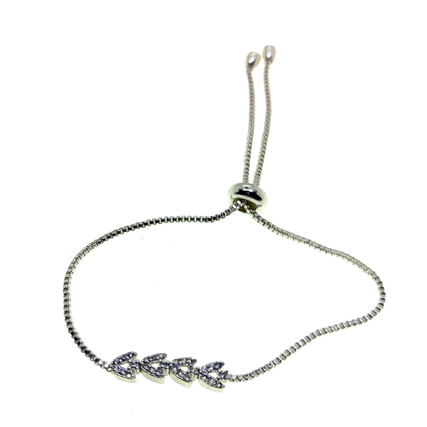 Toptan Gümüş Renk Dörtlü Ok Asansör Zirkon Bileklik - 2727 3 Toptan Gümüş Renk Dörtlü Ok Asansör Zirkon Bileklik - 2727