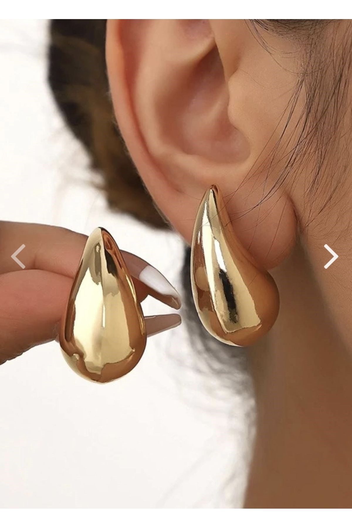 Toptan Altın Renk Göz Yaşı Bottega Küpe Kadın Damla Küpe Vip Kararmaz Solmaz Çelik Küpe - 3013 3 Toptan Altın Renk Göz Yaşı Bottega Küpe Kadın Damla Küpe Vip Kararmaz Solmaz Çelik Küpe - 3013