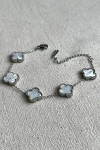 Toptan Gümüş Renk Beyaz Sedef Van Cleef Bijuteri Bileklik - 3145 9 f1407aef22e2432999465e3c9a50775b-toptan taki