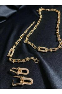 Toptan Altın Renk Tiffany Zincir Zirkon Taşlı Kolye Bileklik Küpe 3lü Zirkon Takım - 3204 12 5bb3983b9ebb4c128e5e11fc5e6db635 1-toptan taki