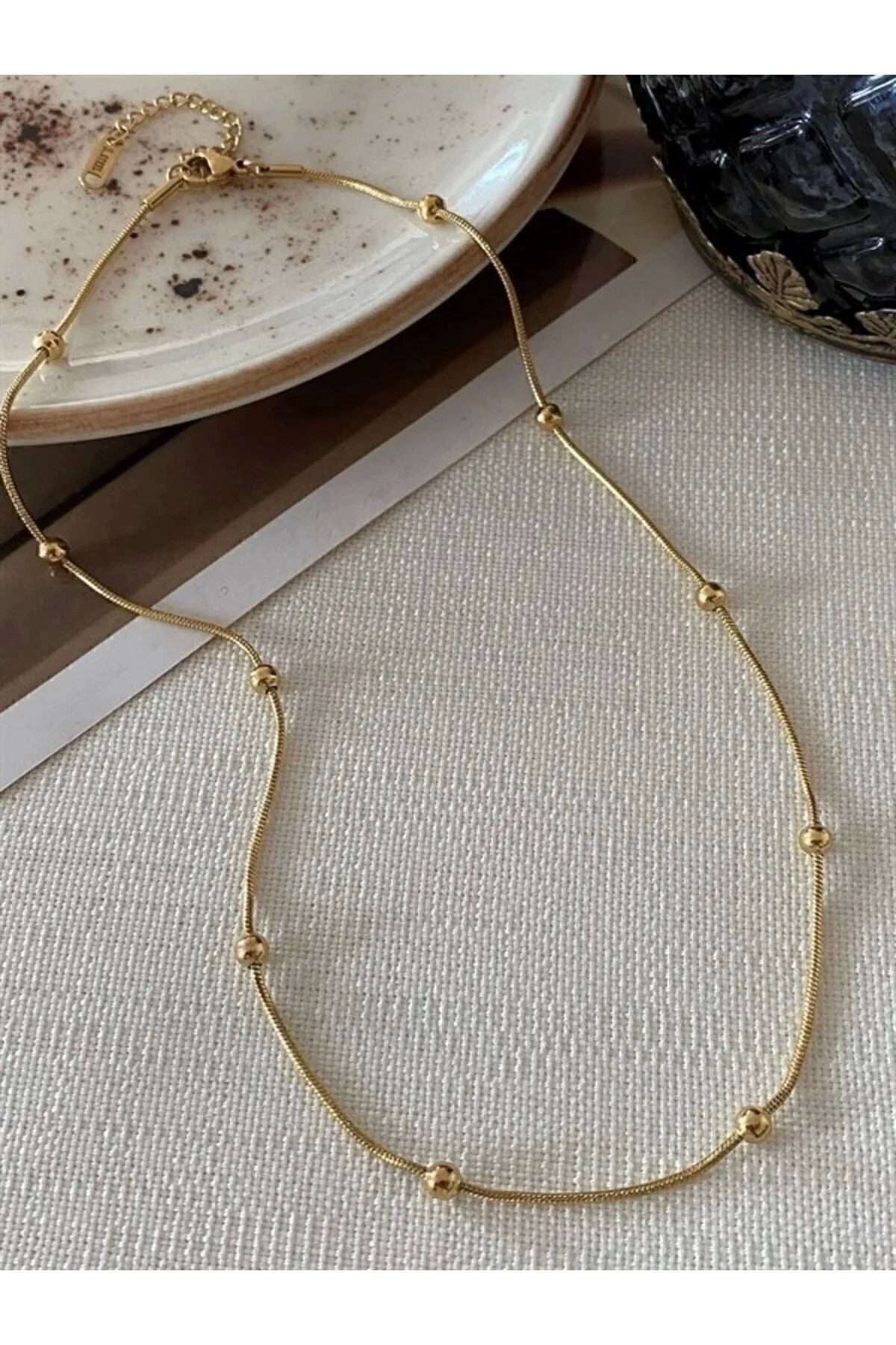 Toptan Altın Renk Kararmaz Paslanmaz Çelik Dorika Zincir Çelik Kolye- 3198 3 Toptan Altın Renk Kararmaz Paslanmaz Çelik Dorika Zincir Çelik Kolye- 3198