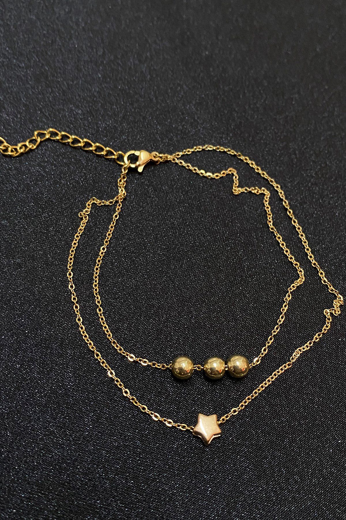 Toptan Altın Renk Küre Yıldız Model Sf Ve Sf Zincir Çelik Halhal - 3301 6 Toptan Altın Renk Küre Yıldız Model Sf Ve Sf Zincir Çelik Halhal - 3301 - Görsel 4