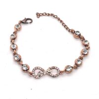 Toptan Antik Bakır Renk Love Su Yolu Bileklik - 1151