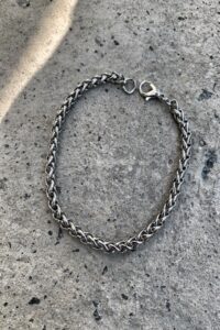 Alternative view of Toptan Lufigo Angelus Model 3Mm Kalın Kararmaz Unisex Bileklik Gümüş Kaplama - 357