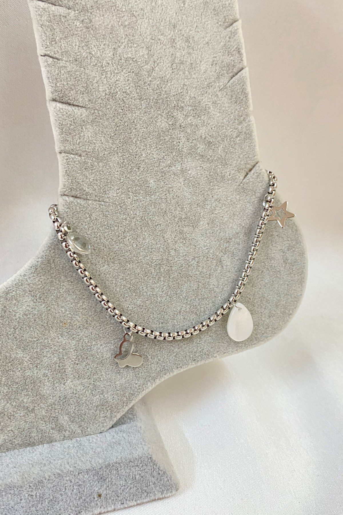 Toptan Gümüş Renk Arnavut Zincir Çelik Halhal - 3222 5 Toptan Gümüş Renk Arnavut Zincir Çelik Halhal - 3222 - Görsel 3