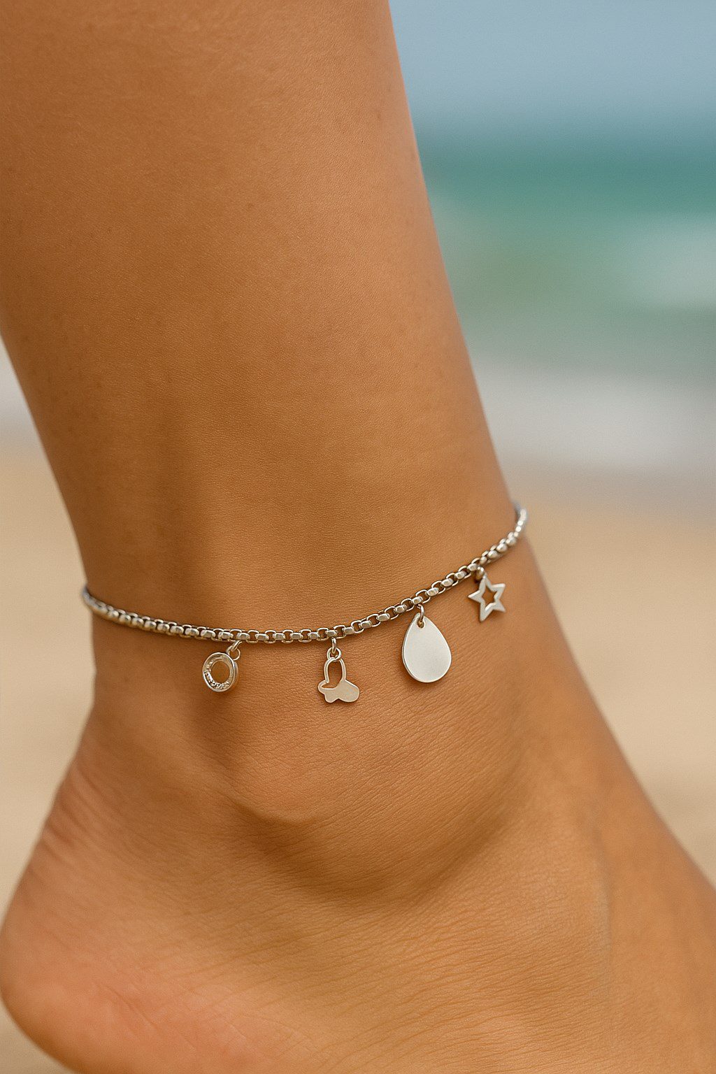 Toptan Gümüş Renk Arnavut Zincir Çelik Halhal - 3222 3 Toptan Gümüş Renk Arnavut Zincir Çelik Halhal - 3222