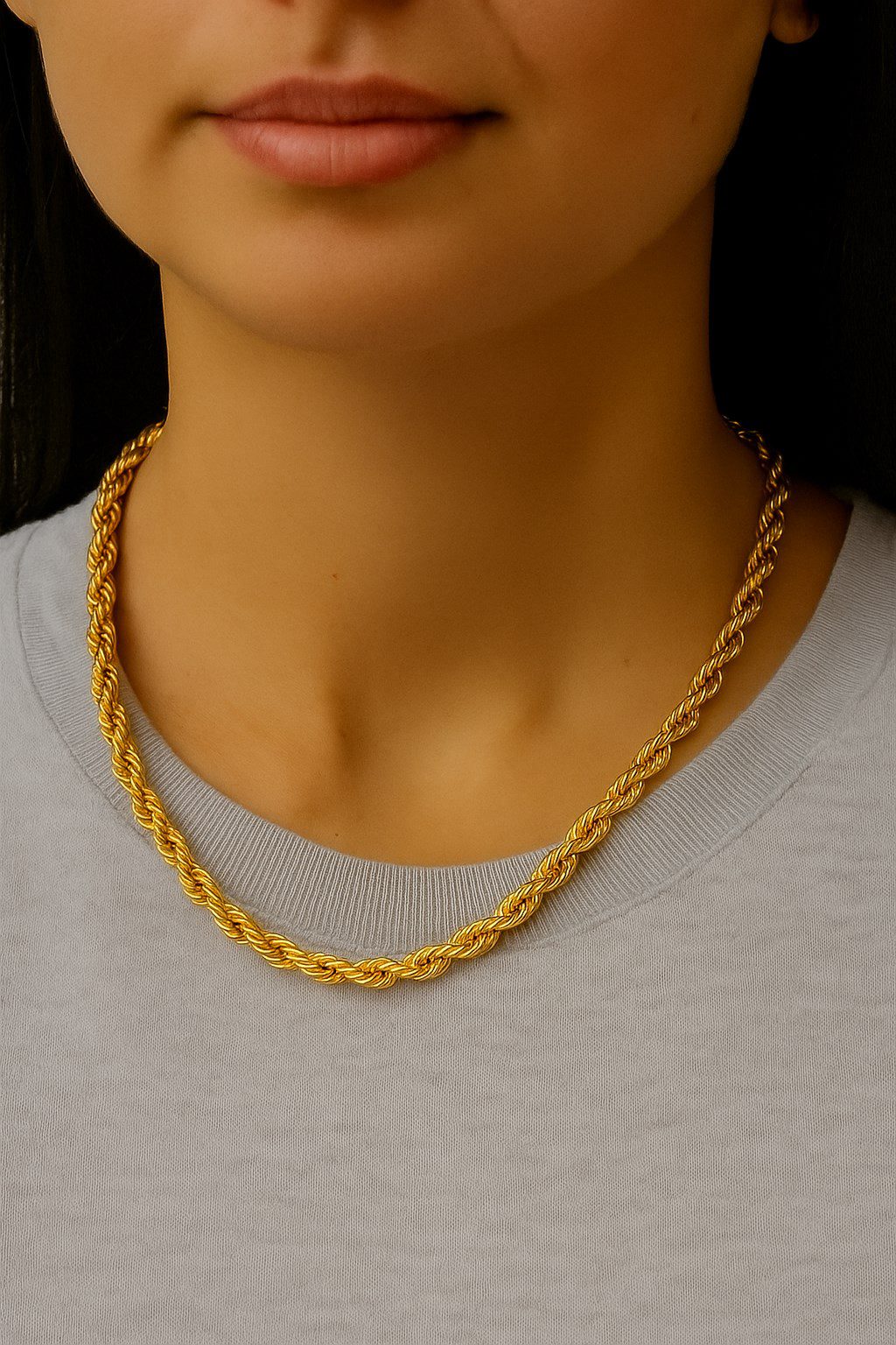 Toptan Altın Renk Burgu Kolye 45 Cm. Unisex Çelik Kolye - 3353 3 Toptan Altın Renk Burgu Kolye 45 Cm. Unisex Çelik Kolye - 3353