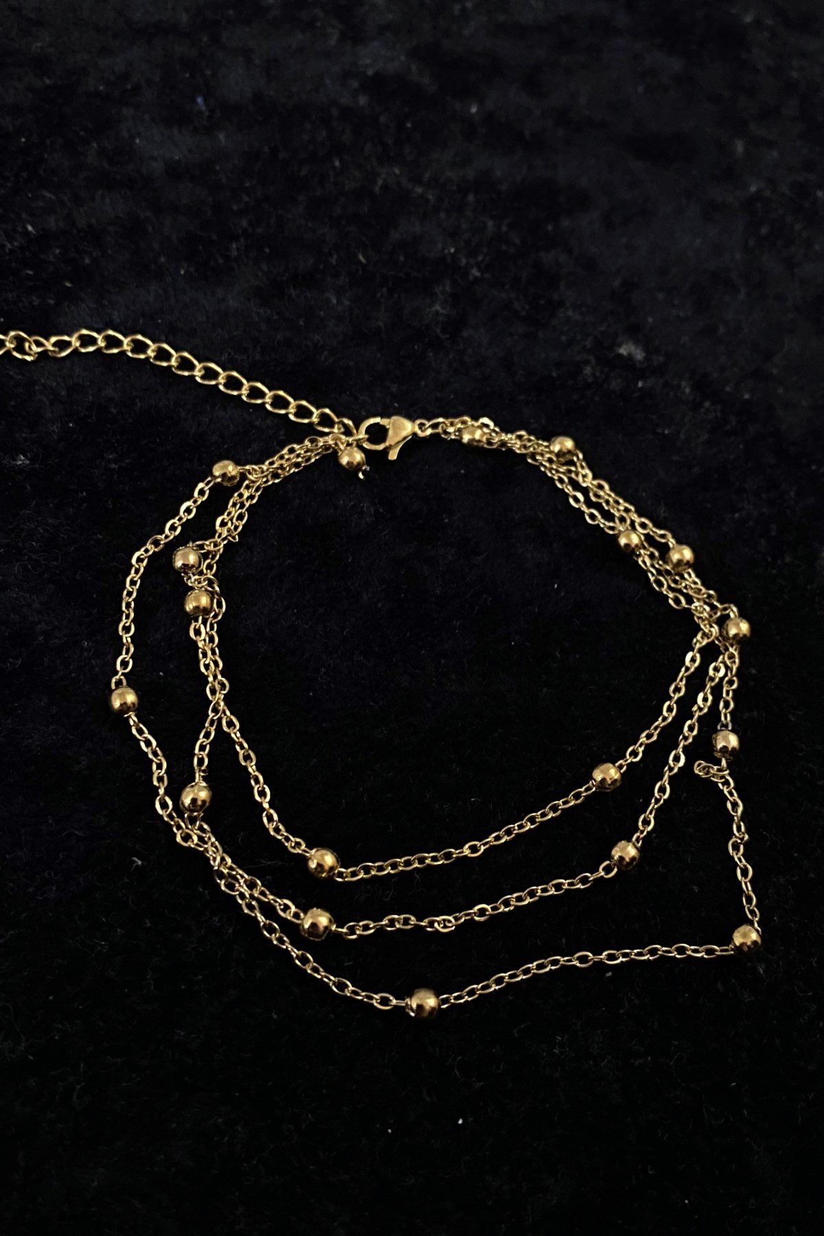 Toptan Altın Renk Üçlü Top Zincir Çelik Halhal - 3278 6 Toptan Altın Renk Üçlü Top Zincir Çelik Halhal - 3278 - Görsel 4