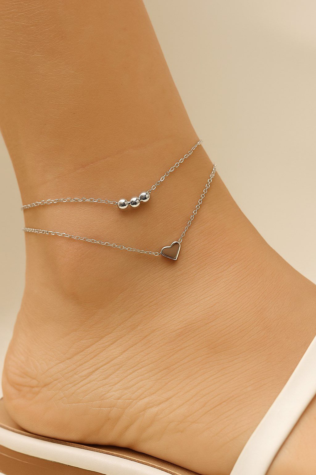 Toptan Gümüş Renk Dorika Kalp Model Sf Zincir Çelik Halhal - 3263 3 Toptan Gümüş Renk Dorika Kalp Model Sf Zincir Çelik Halhal - 3263