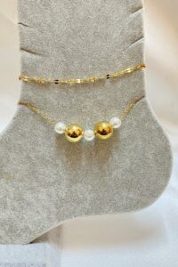 Toptan Altın Renk İnci Küre Model Singapur Ve Sf Zincir Çelik Halhal - 3292 12 99362285a8594d26aac5c0800e0ca236-toptan taki