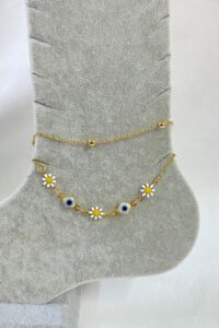 Toptan Altın Renk Top Papatya Nazar Zincir Çelik Halhal - 3260 9 99a7a97c8483445ab48dfcf28f00d438-toptan taki