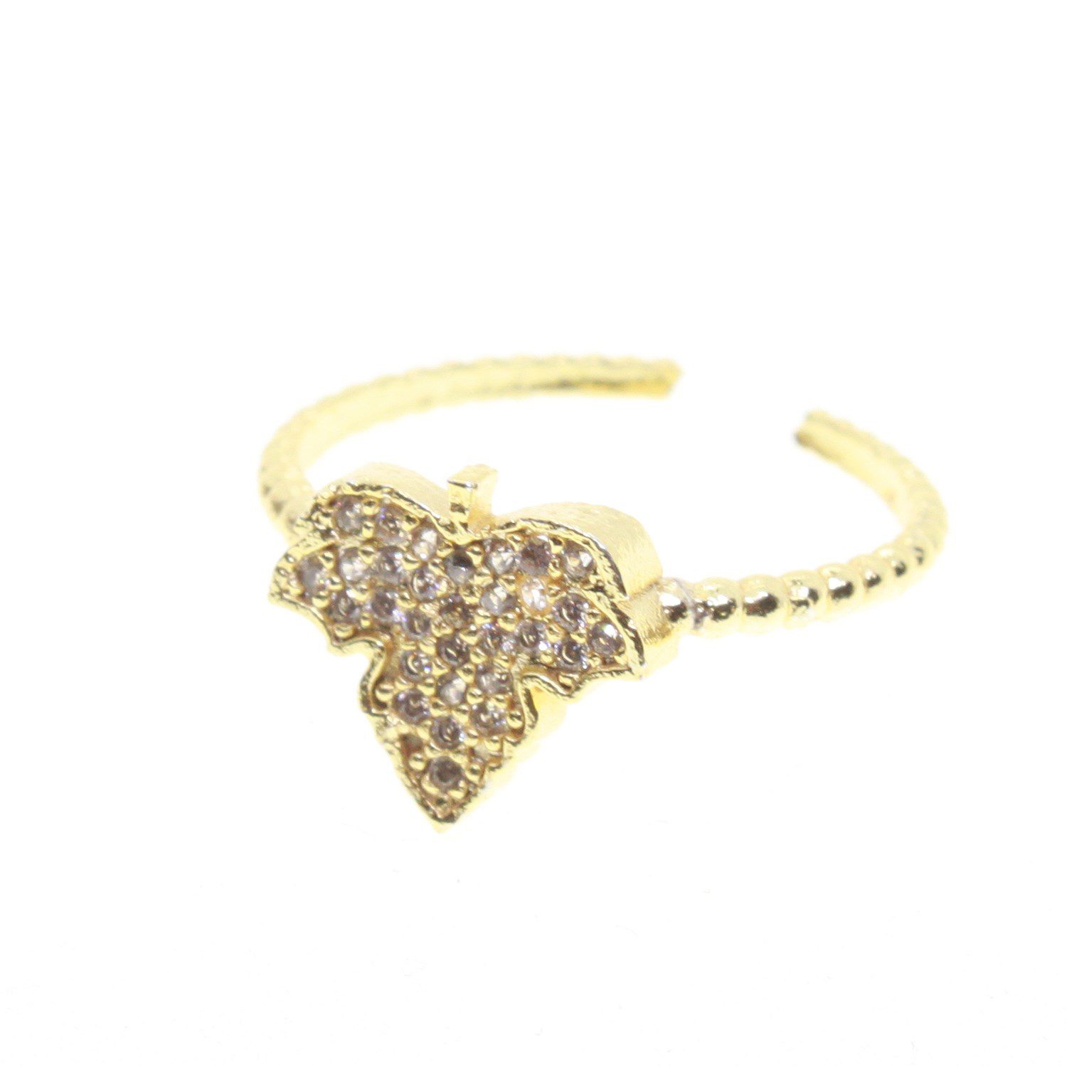 Toptan Altın Renk Yaprak Motif Zirkon Yüzük Ayarlabilir Her Parmağa Olur - 1516 4 Toptan Altın Renk Yaprak Motif Zirkon Yüzük Ayarlabilir Her Parmağa Olur - 1516 - Görsel 2