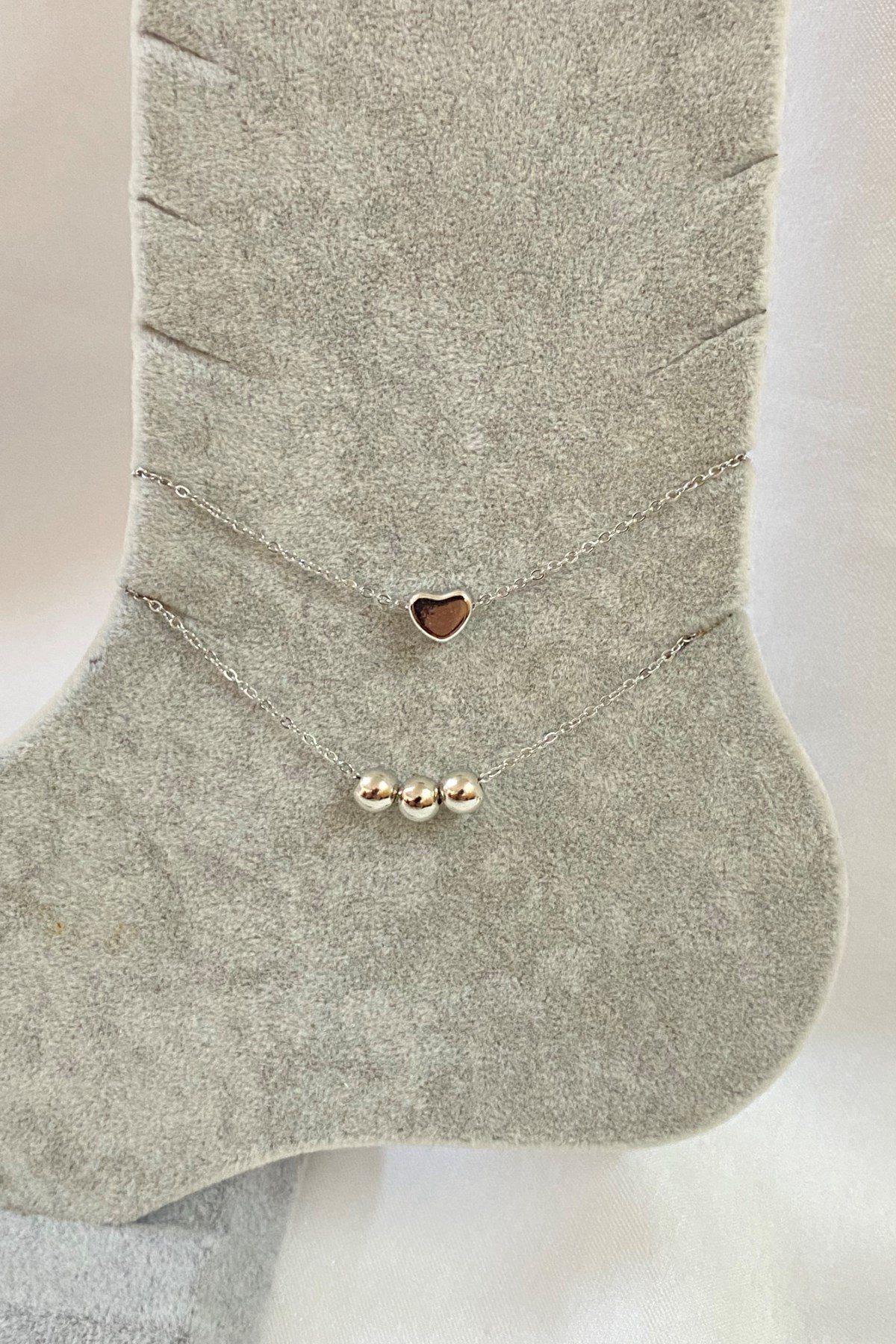 Toptan Gümüş Renk Top Kalp Model Sf Ve Sf Zincir Çelik Halhal - 3284 5 Toptan Gümüş Renk Top Kalp Model Sf Ve Sf Zincir Çelik Halhal - 3284 - Görsel 3