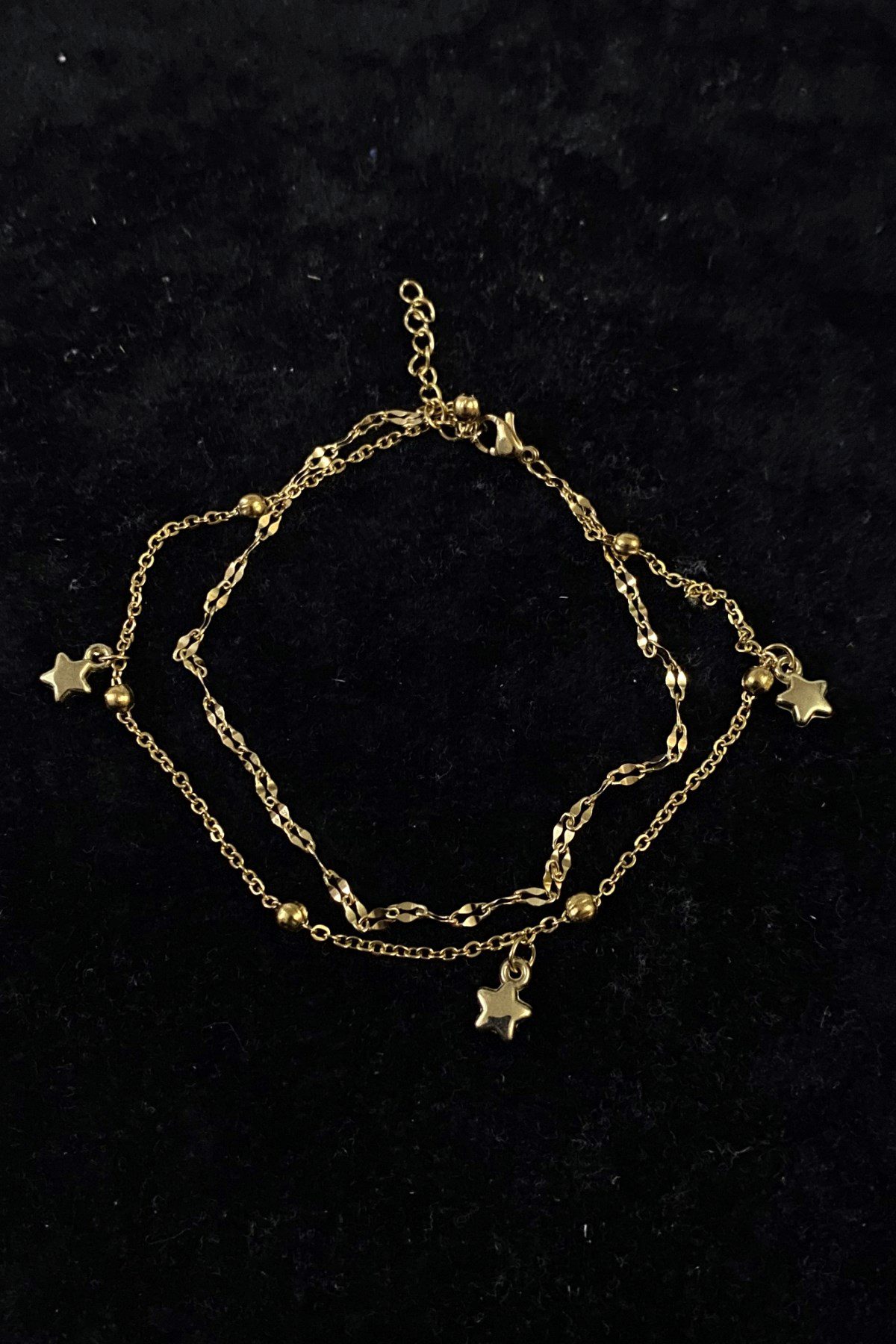 Toptan Altın Renk Yıldız Model Singapur Ve Top Zincir Çelik Halhal - 3250 6 Toptan Altın Renk Yıldız Model Singapur Ve Top Zincir Çelik Halhal - 3250 - Görsel 4