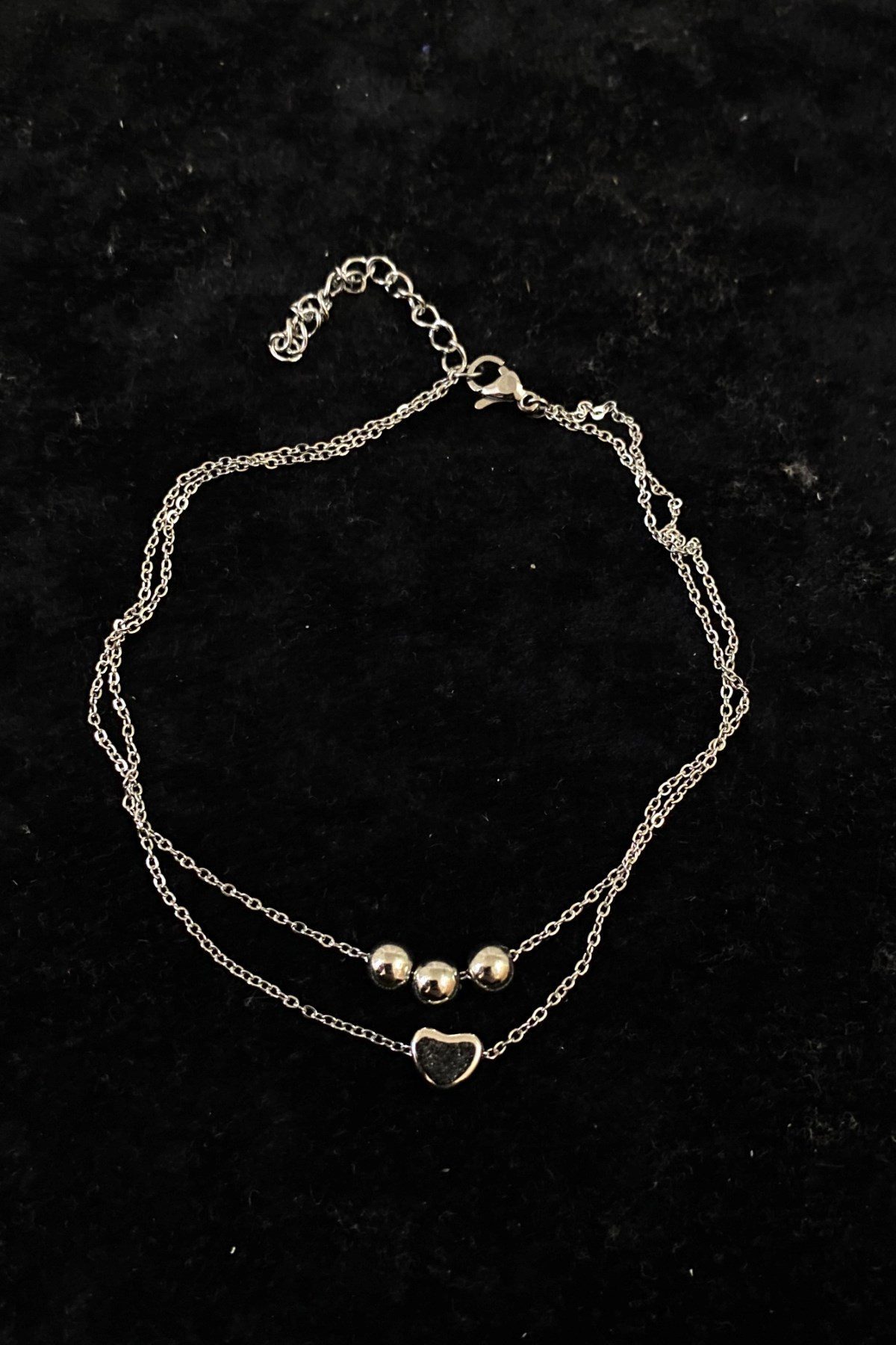 Toptan Gümüş Renk Top Kalp Model Sf Ve Sf Zincir Çelik Halhal - 3284 7 Toptan Gümüş Renk Top Kalp Model Sf Ve Sf Zincir Çelik Halhal - 3284 - Görsel 5