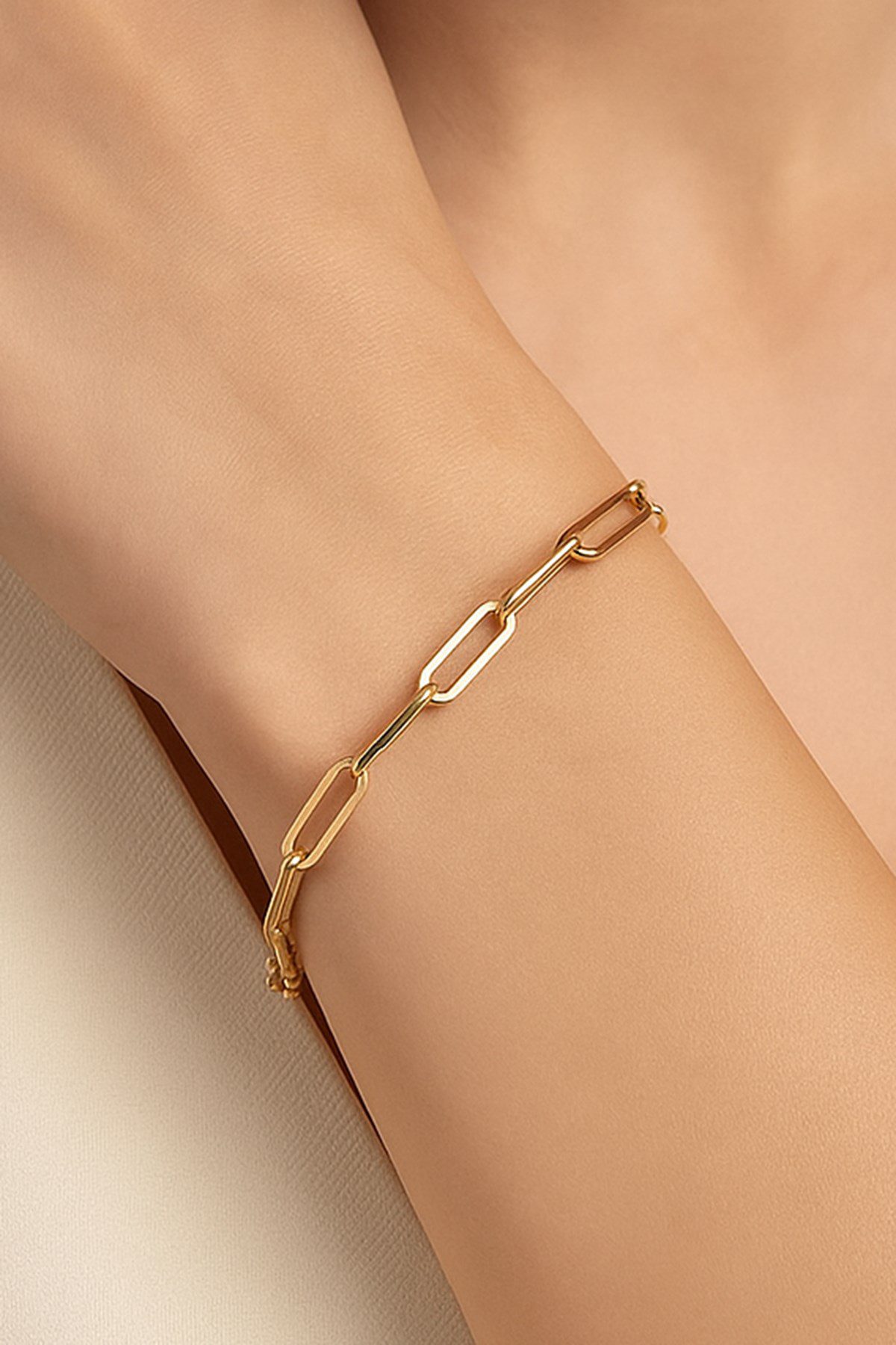 Toptan Altın Renk Kalın Ataç Unisex Çelik Bileklik - 3366 4 Toptan Altın Renk Kalın Ataç  Unisex Çelik Bileklik - 3366 - Görsel 2