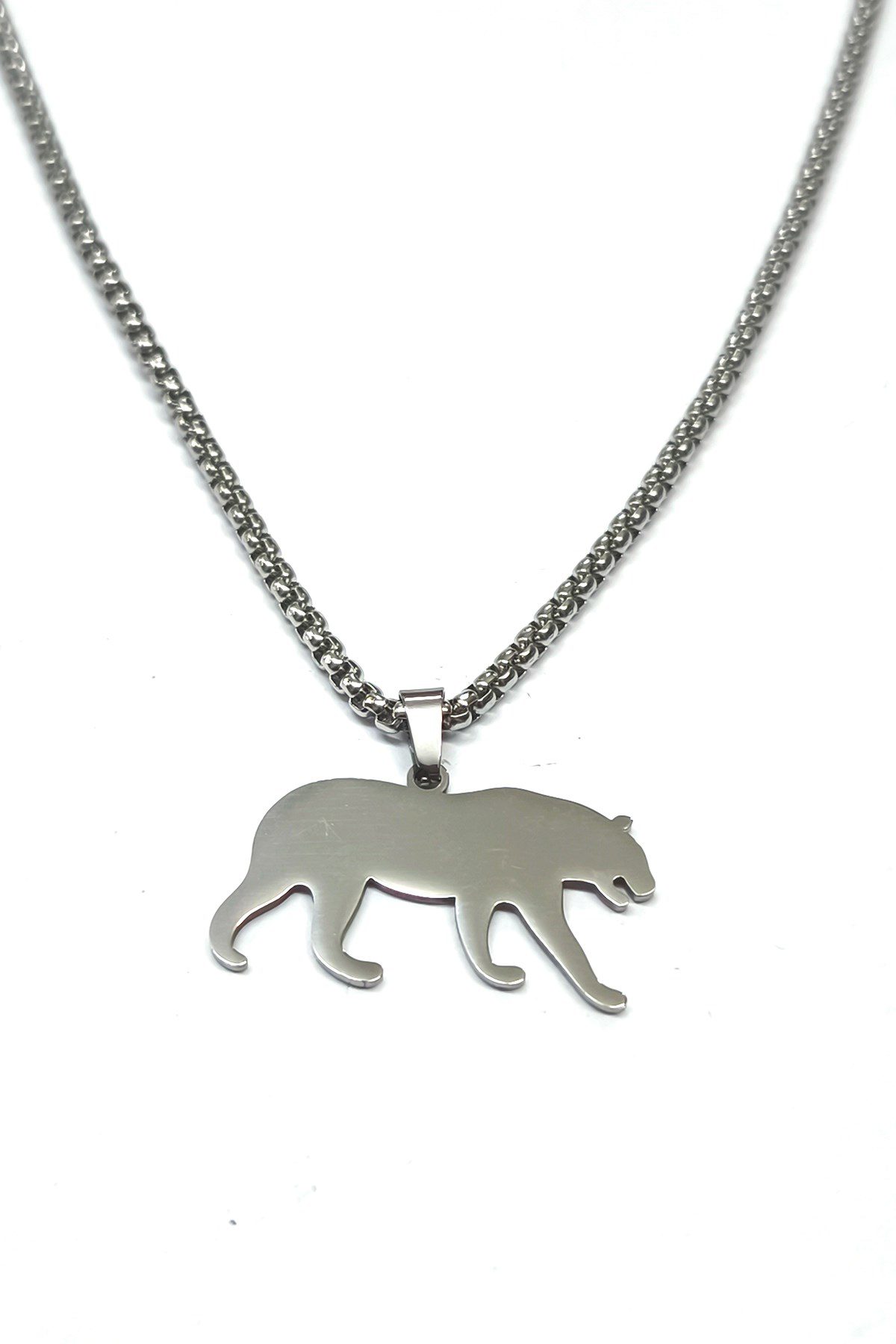 Toptan Gümüş Renk Puma Model Unisex Arnavut Zincir Çelik Kolye - 3308 4 Toptan Gümüş Renk Puma Model Unisex Arnavut Zincir Çelik Kolye - 3308 - Görsel 2