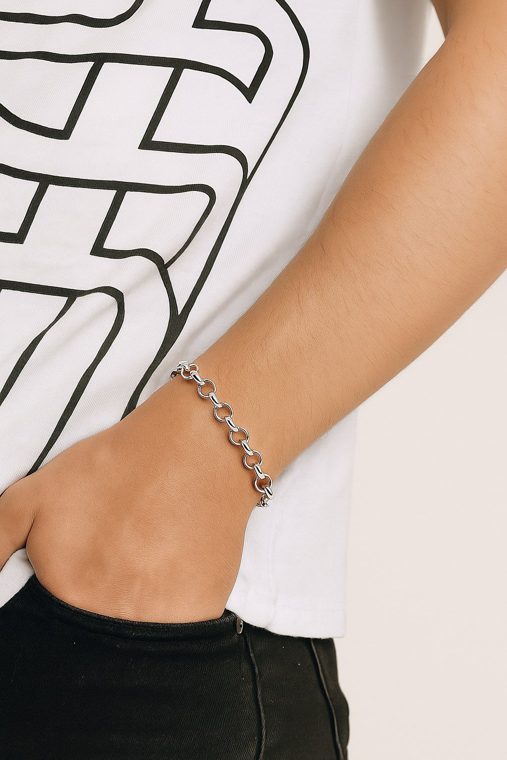 Toptan Gümüş Renk Doc Zincir Unisex Çelik Bileklik - 3347 4 Toptan Gümüş Renk Doc  Zincir Unisex Çelik Bileklik - 3347 - Görsel 2