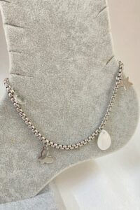 Toptan Gümüş Renk Arnavut Zincir Çelik Halhal - 3222 8 de093cc3633f4631b0d43da96c6fa8dc-toptan taki