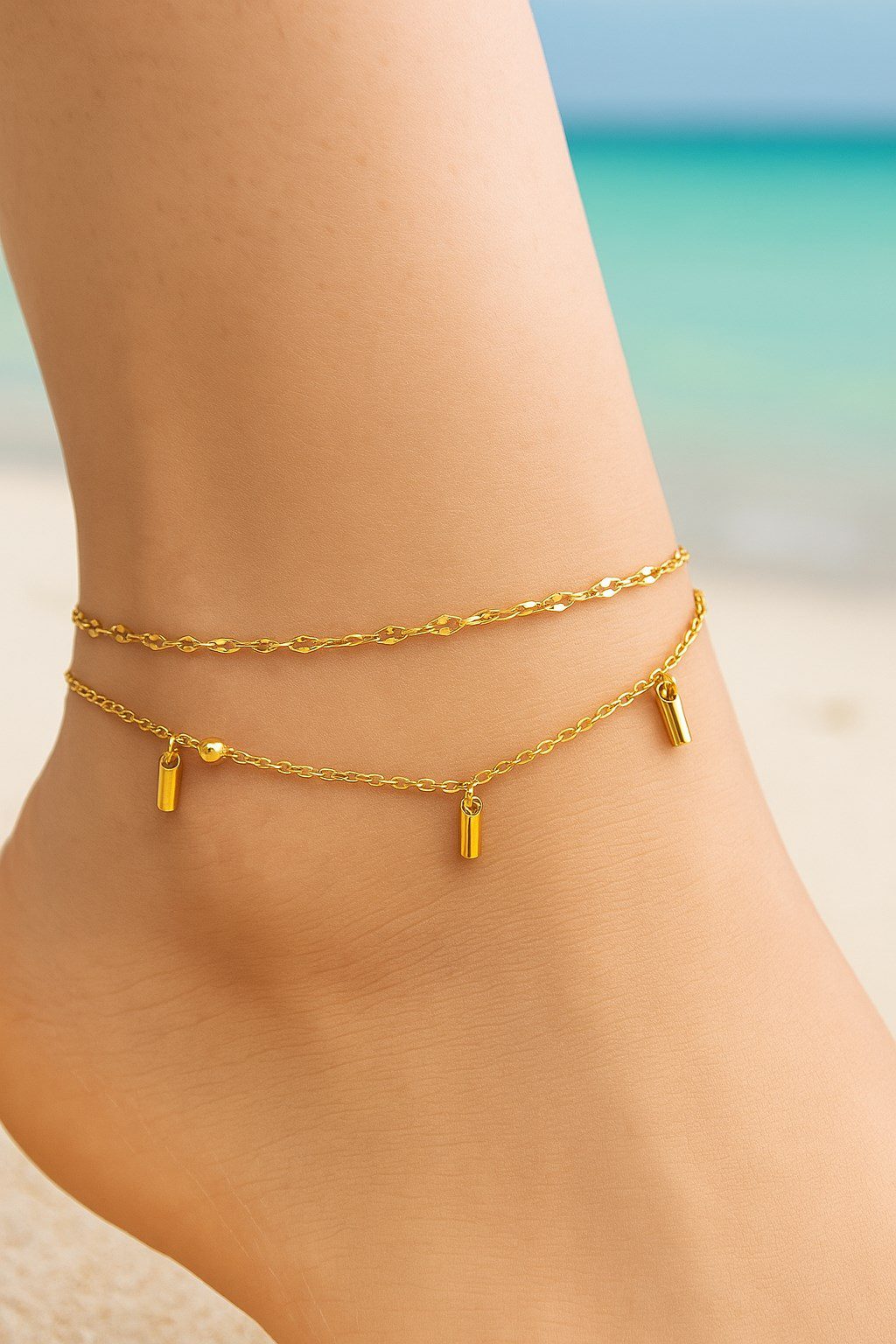 Toptan Altın Renk Çubuk Boru Model Singapur Ve Top Zincir Çelik Halhal - 3233 4 Toptan Altın Renk Çubuk Boru  Model Singapur Ve Top Zincir Çelik Halhal - 3233 - Görsel 2