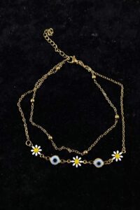 Toptan Altın Renk Top Papatya Nazar Zincir Çelik Halhal - 3260 11 f64854af3ce54207925e028b490a1e50-toptan taki