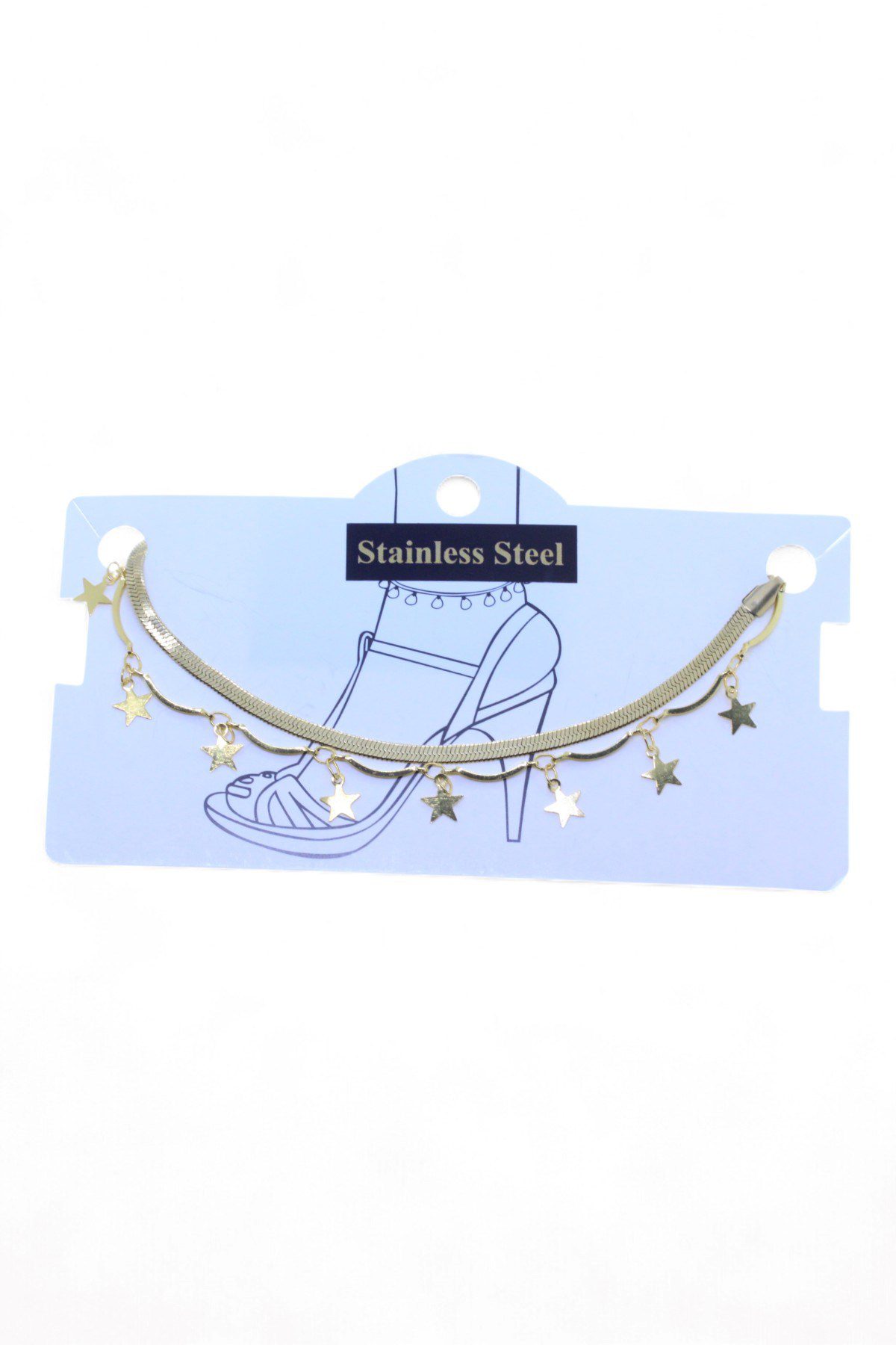 Toptan Altın Renk İtalyan Birbirine Ekli Yıldız Çelik Halhal - 3462 7 Toptan Altın Renk İtalyan Birbirine Ekli Yıldız Çelik Halhal - 3462 - Görsel 5