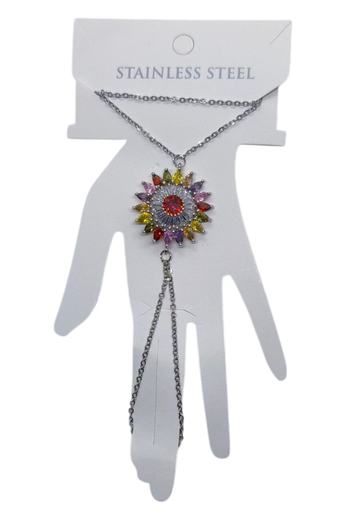 Toptan Gümüş Renk Yuvarlak Mix Damla Taş Çelik Şahmeran - 3508 4 Toptan Gümüş Renk Yuvarlak Mix Damla Taş Çelik Şahmeran - 3508 - Görsel 2