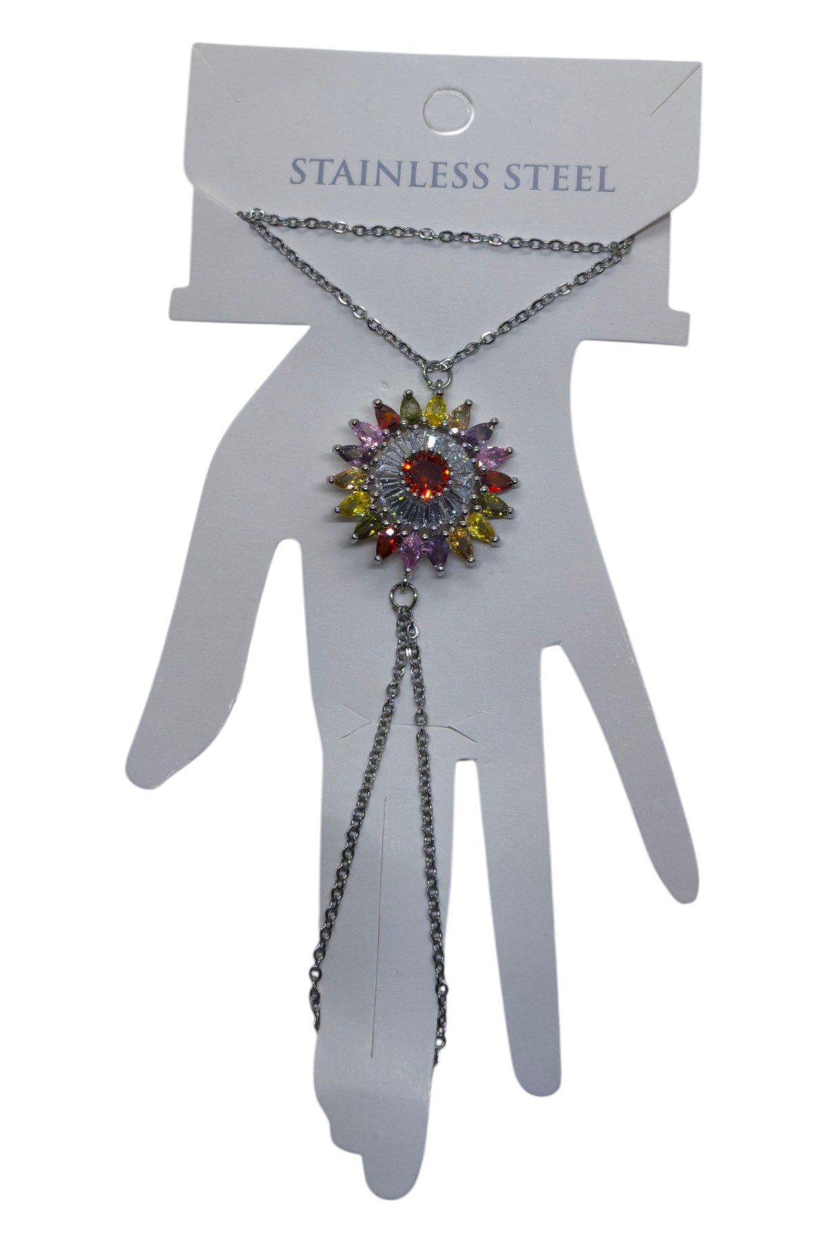 Toptan Gümüş Renk Yuvarlak Mix Damla Taş Çelik Şahmeran - 3508 5 Toptan Gümüş Renk Yuvarlak Mix Damla Taş Çelik Şahmeran - 3508 - Görsel 3