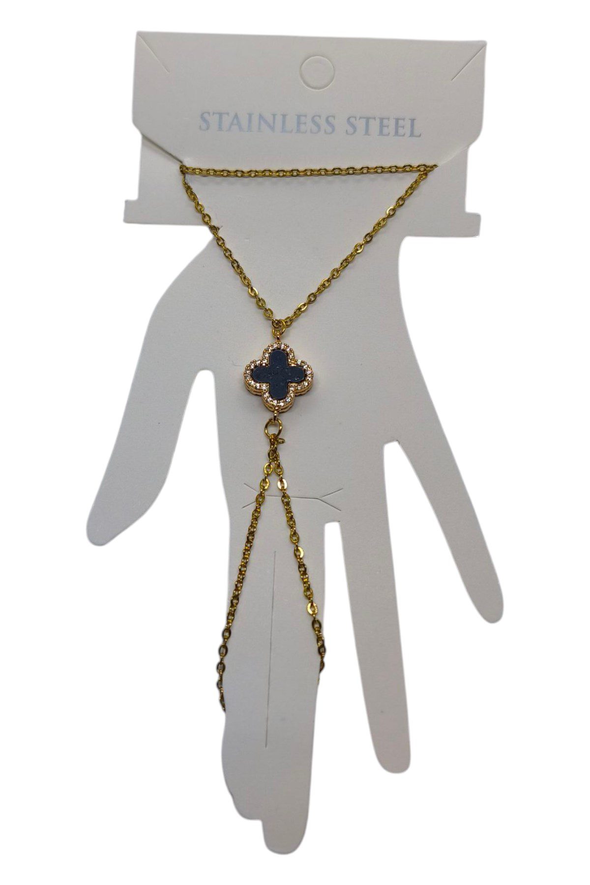 Toptan Altın Renk Van Cleef Çift Yönlü Önü Beyaz Arkası Siyah Yonca Zincir Çelik Şahmeran - 350 5 Toptan Altın Renk Van Cleef Çift Yönlü Önü Beyaz Arkası Siyah Yonca Zincir Çelik Şahmeran - 350 - Görsel 3