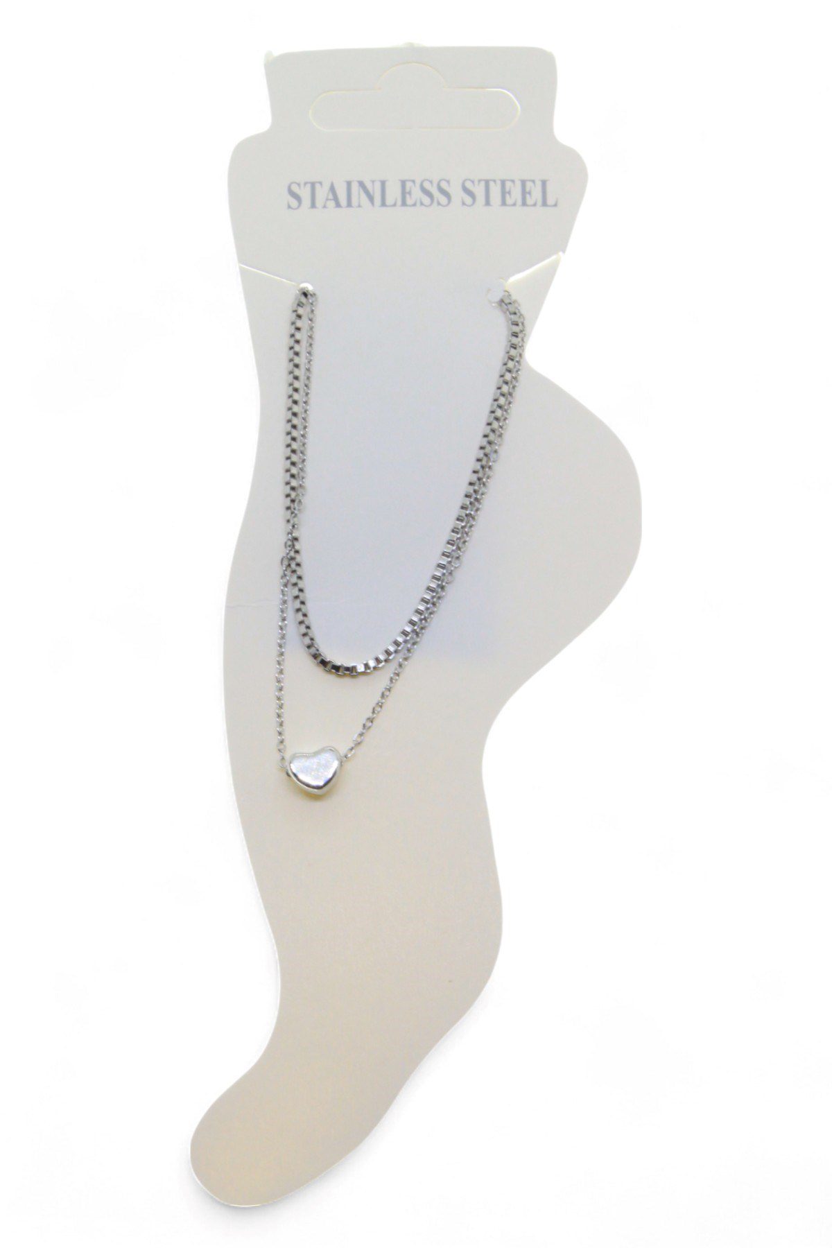 Toptan Gümüş Renk Asansör Sf Kalp Çelik Halhal - 3435 4 Toptan Gümüş Renk Asansör Sf Kalp Çelik Halhal - 3435 - Görsel 2