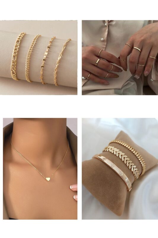 Toptan Altın Renk Kombin Sarmal 10 Lu Yüzük Kalp Sf Kolye Kartier Tırtıl Kılçık Bileklik- 2926 6 1d47ea27e40e4dfd81903d06470f83d2-toptan taki